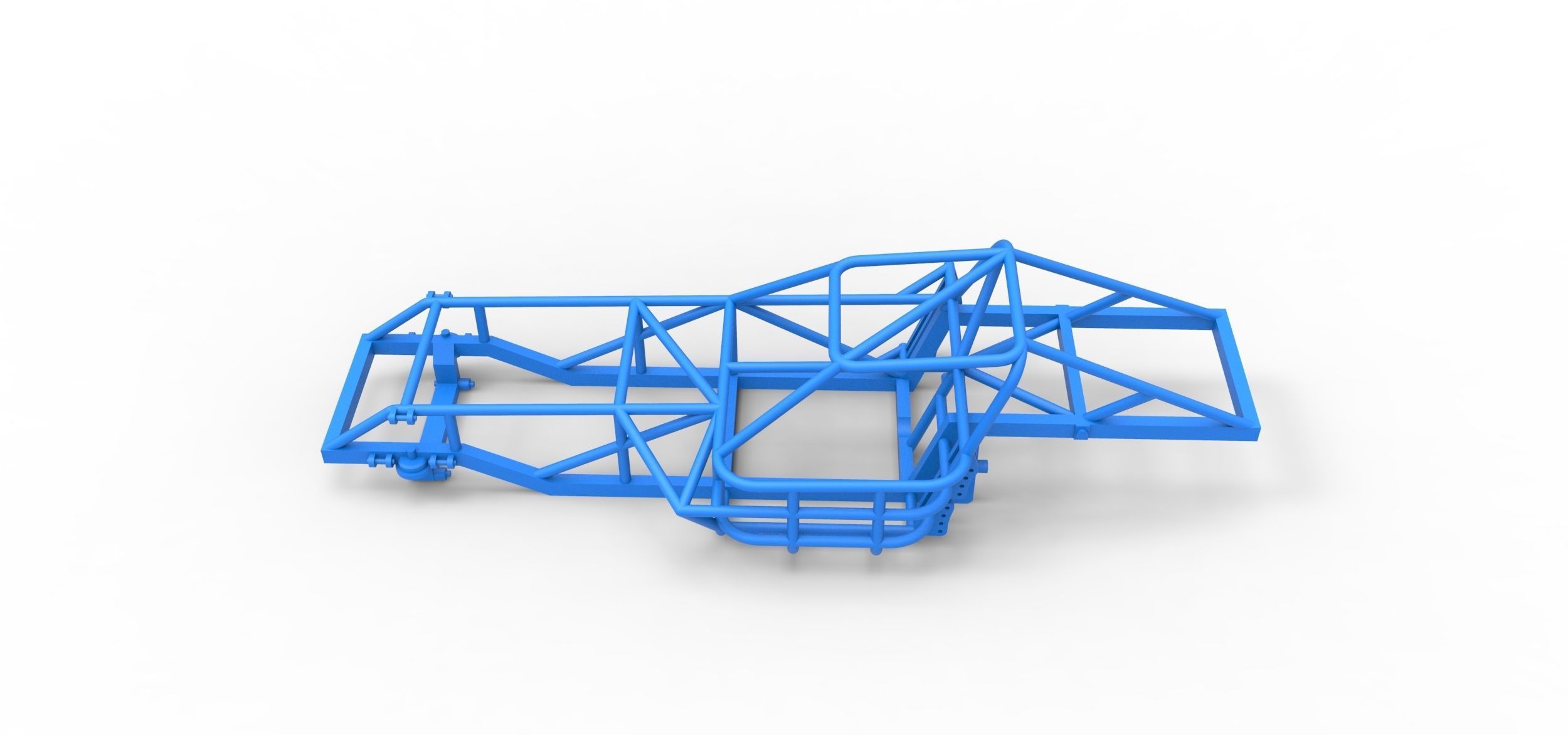 Frame of Dirt Modified stock car Scale 1 to 25 3D print model_9