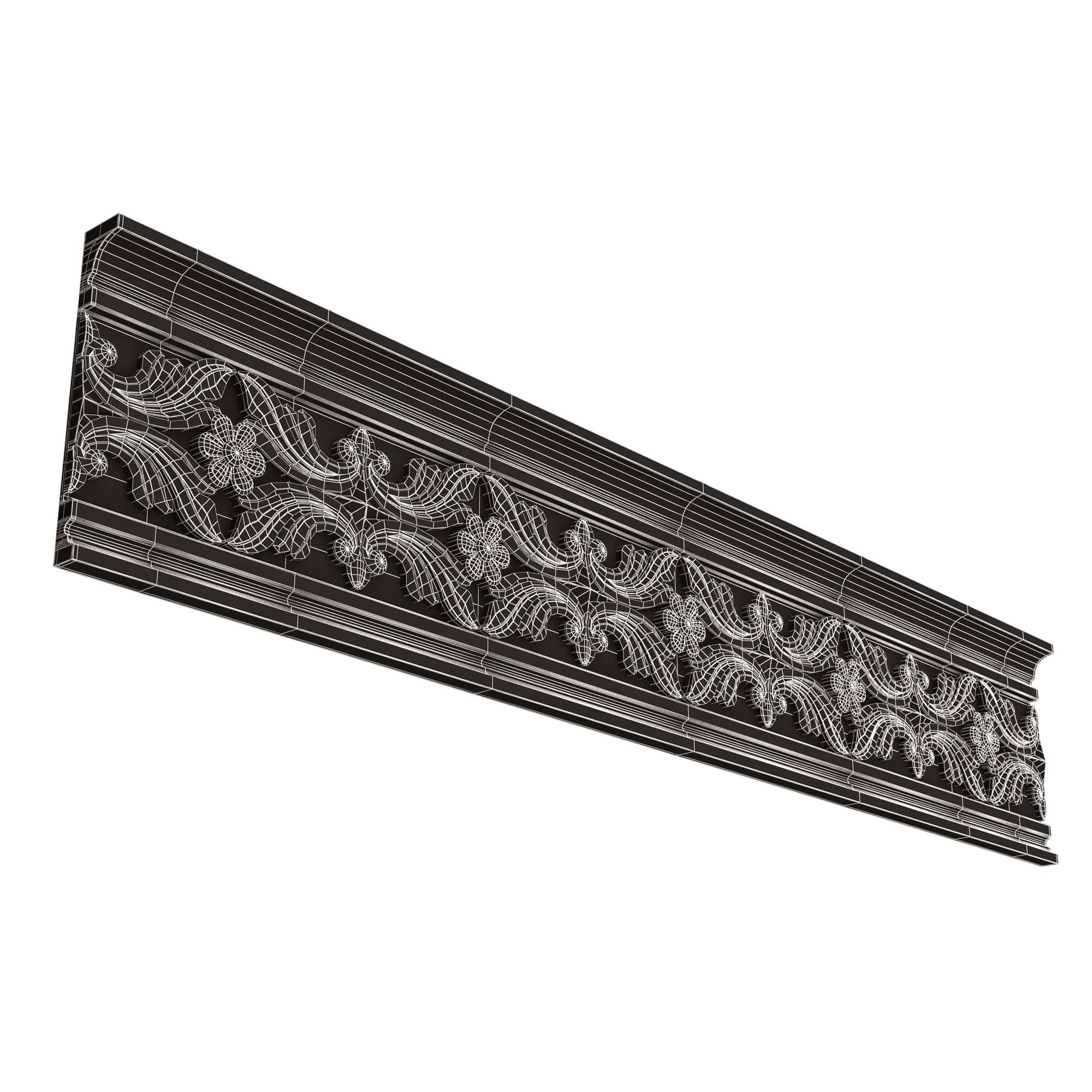 Cornice Decoration Molding 048 Low-poly 3D model_13