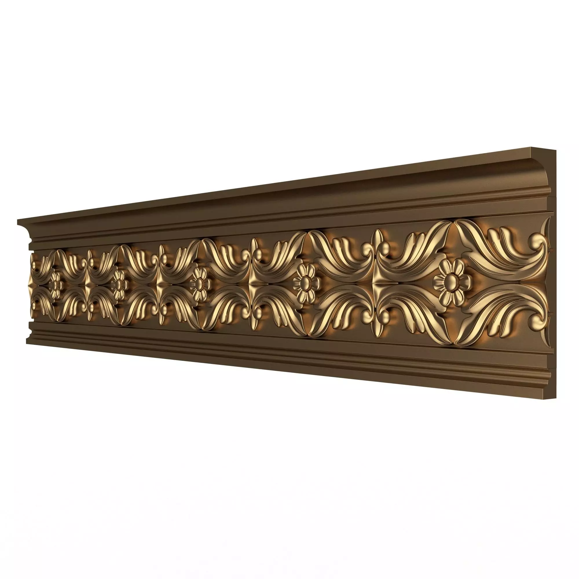 Cornice Decoration Molding 048 Low-poly 3D model_0