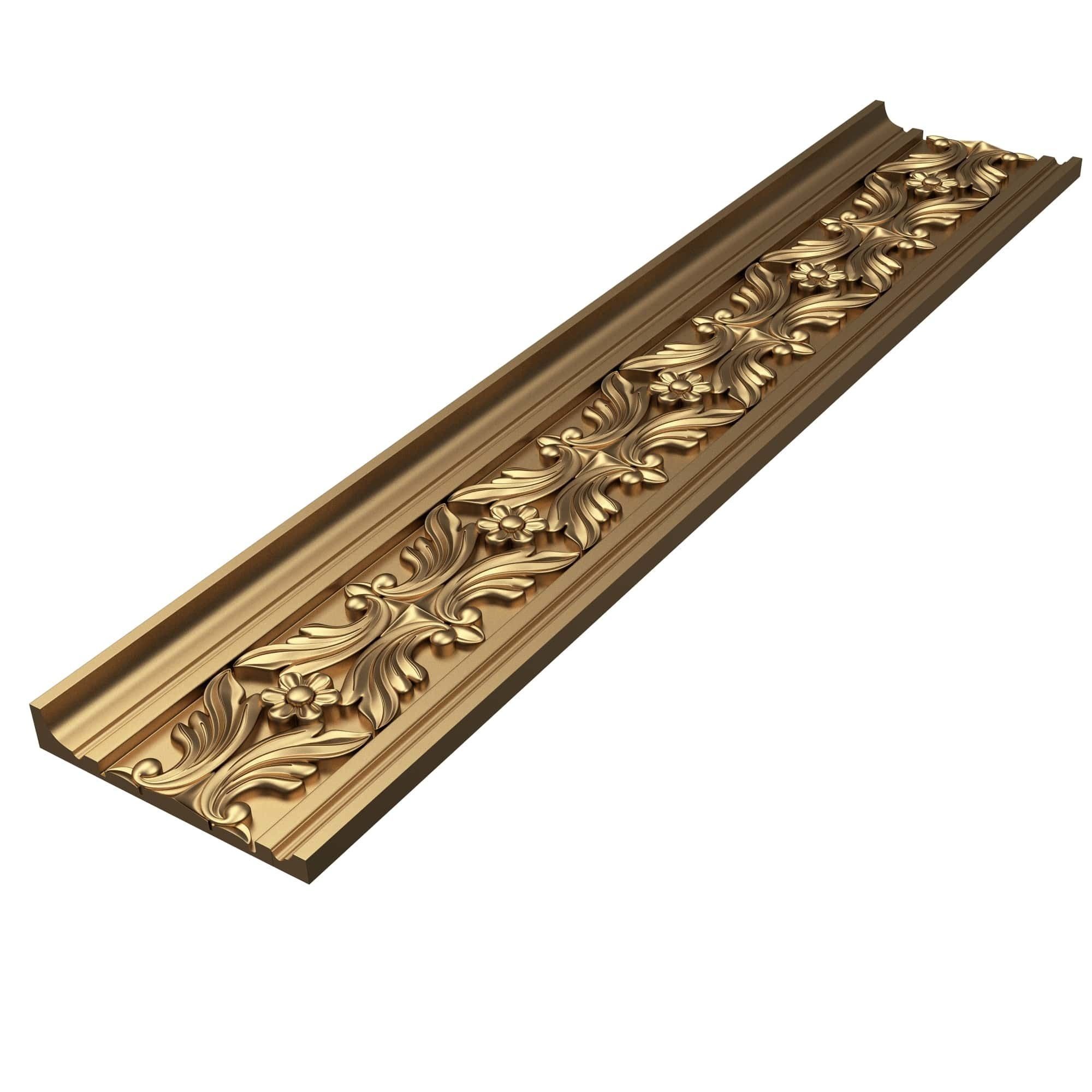 Cornice Decoration Molding 048 Low-poly 3D model_3