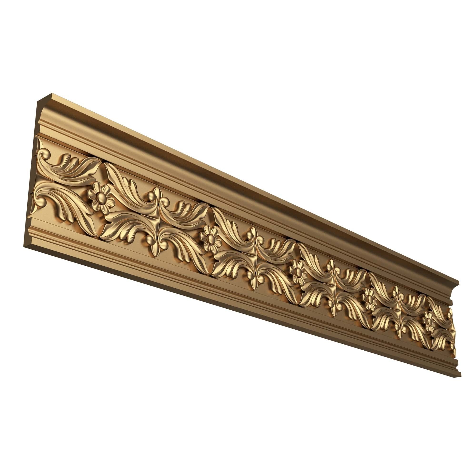 Cornice Decoration Molding 048 Low-poly 3D model_1