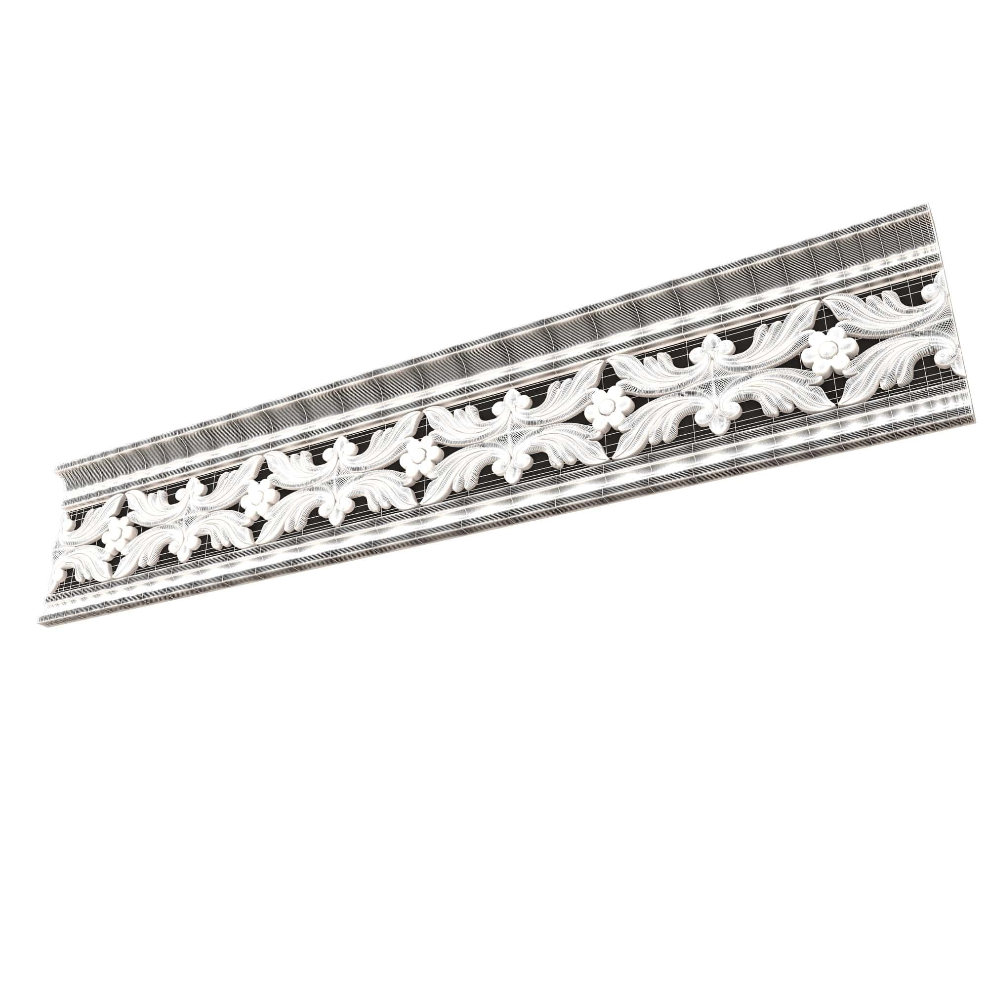 Cornice Decoration Molding 048 Low-poly 3D model_8
