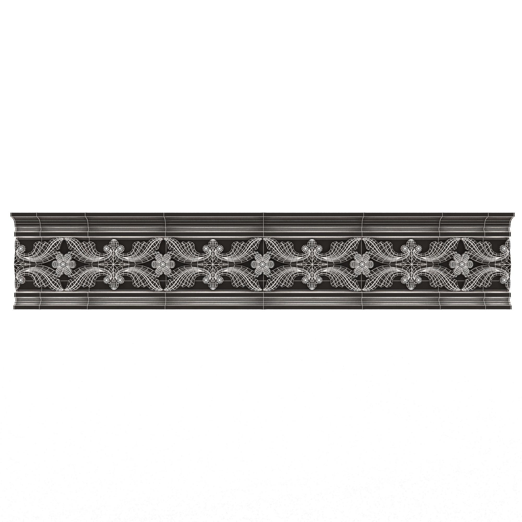 Cornice Decoration Molding 048 Low-poly 3D model_16