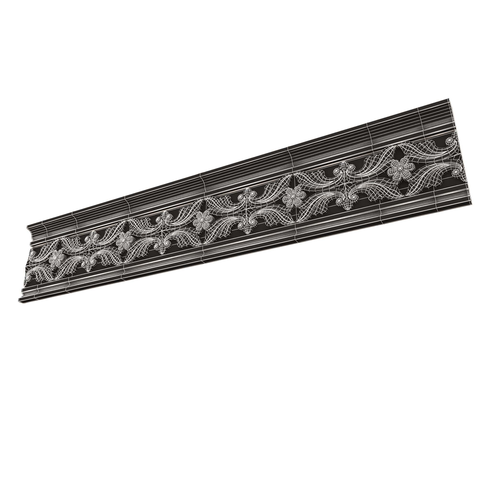Cornice Decoration Molding 048 Low-poly 3D model_14