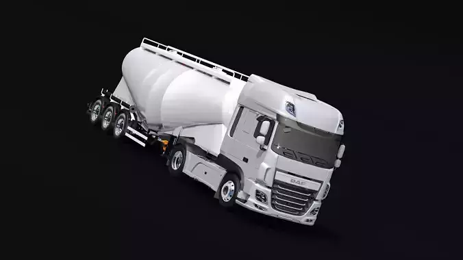 2018 DAF 106 XF EURO 6 4X2 Cement Trailer 3D model