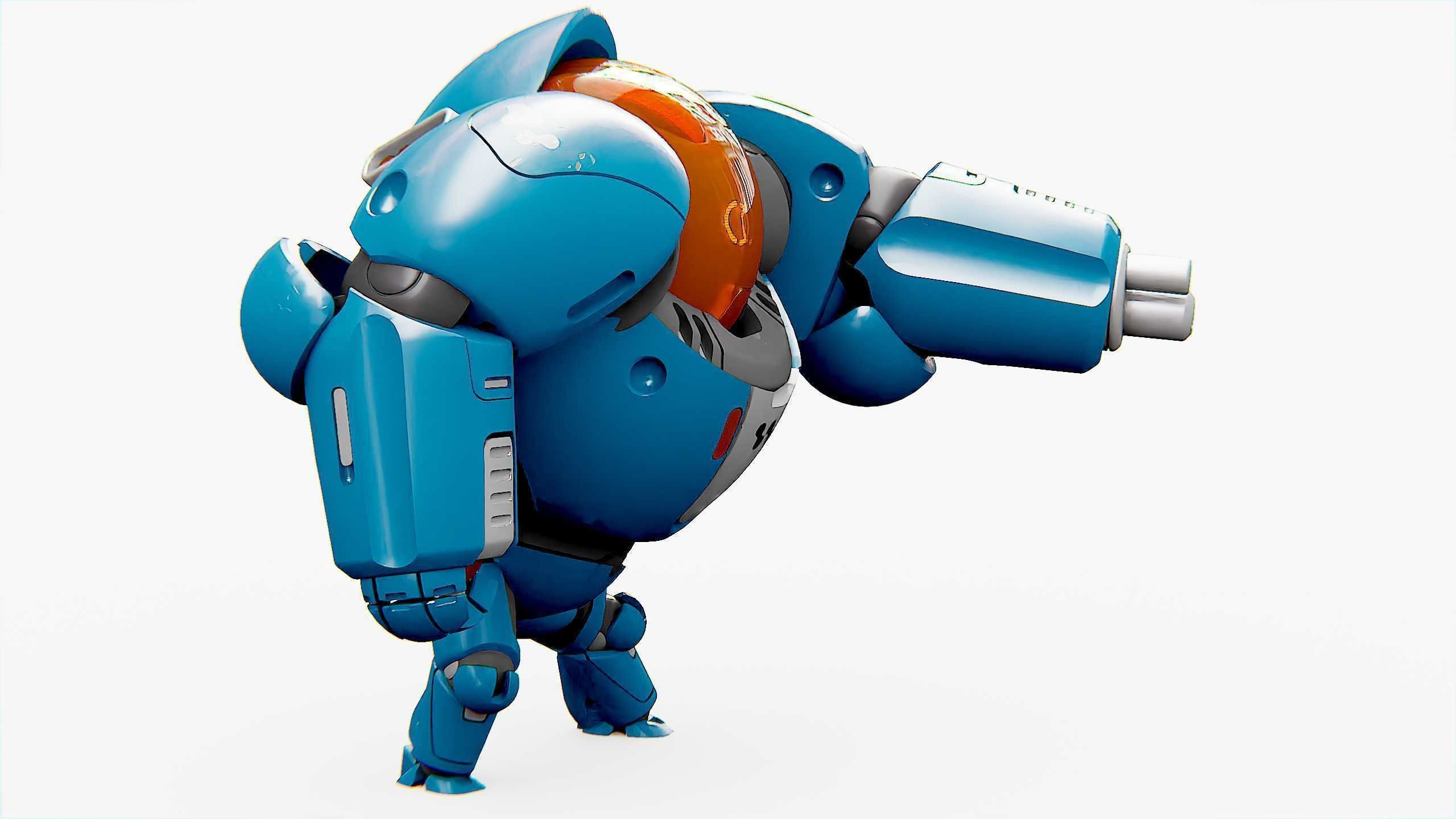 BATTLE DROID SLAME Rigged for Unreal Engine - Unity - MIXAMO  3D model_17