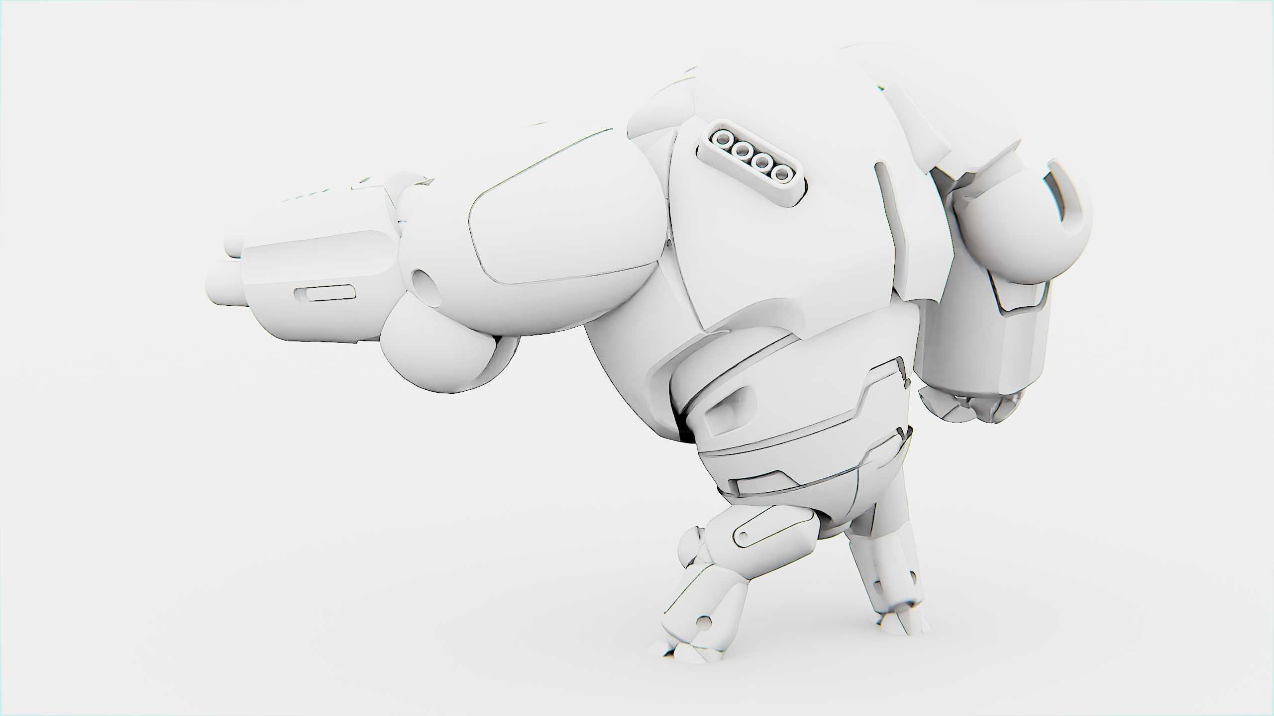 BATTLE DROID SLAME Rigged for Unreal Engine - Unity - MIXAMO  3D model_36