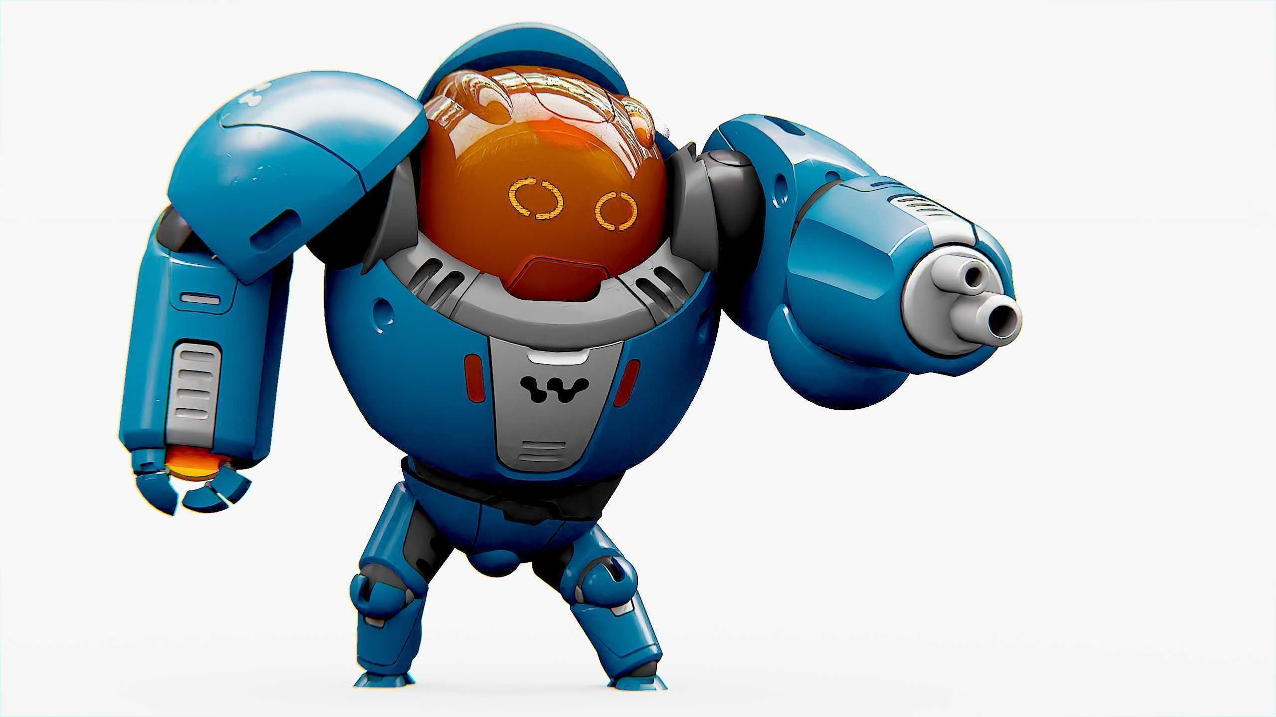 BATTLE DROID SLAME Rigged for Unreal Engine - Unity - MIXAMO  3D model_2