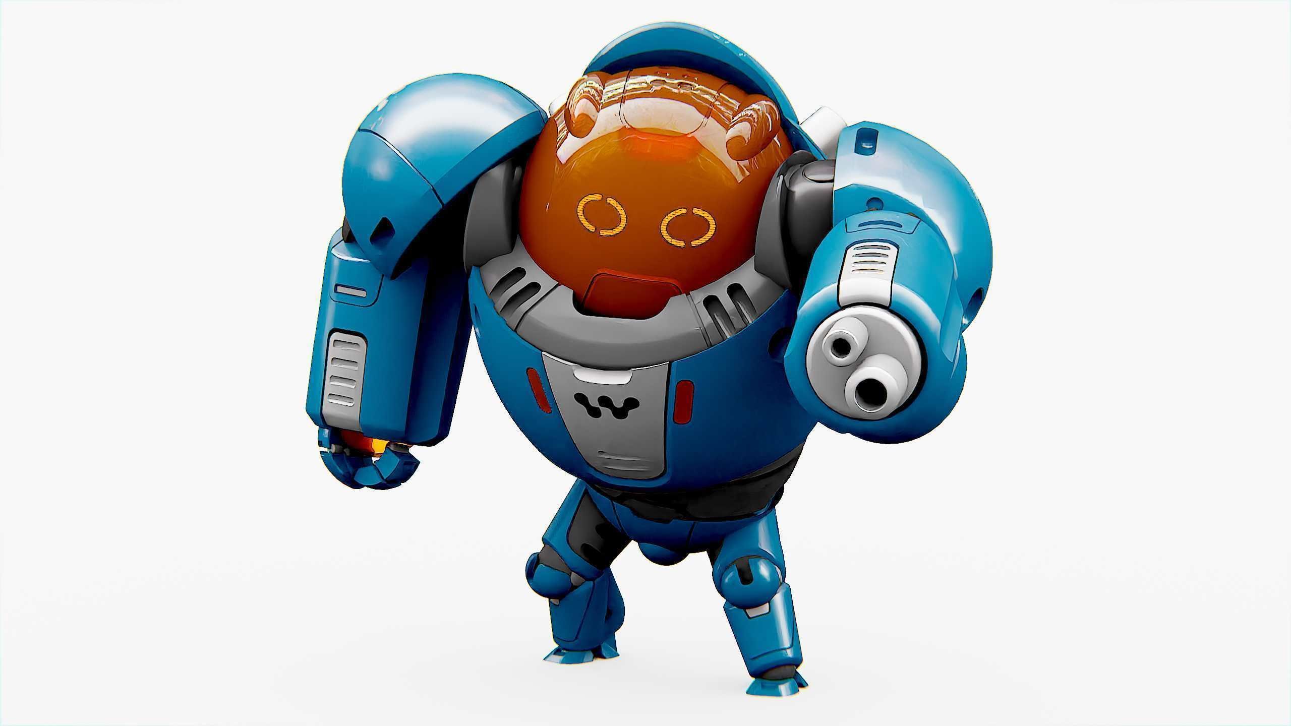 BATTLE DROID SLAME Rigged for Unreal Engine - Unity - MIXAMO  3D model_5