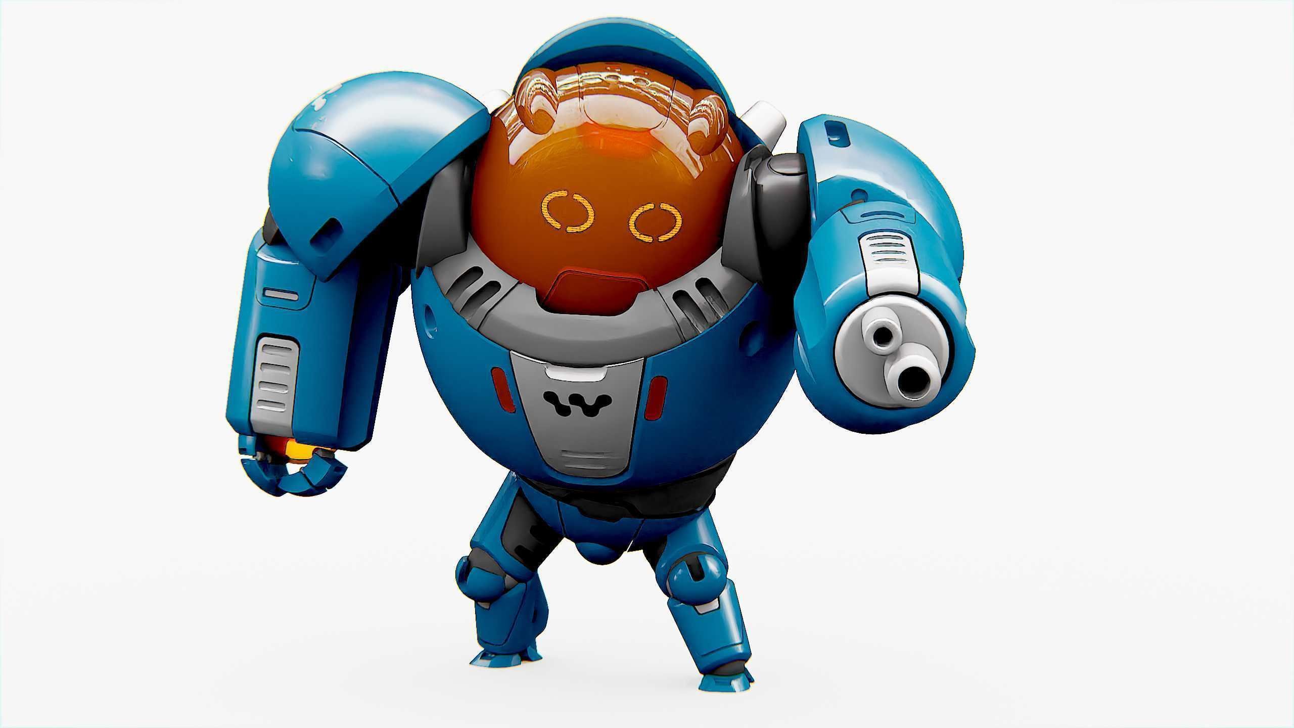 BATTLE DROID SLAME Rigged for Unreal Engine - Unity - MIXAMO  3D model_4