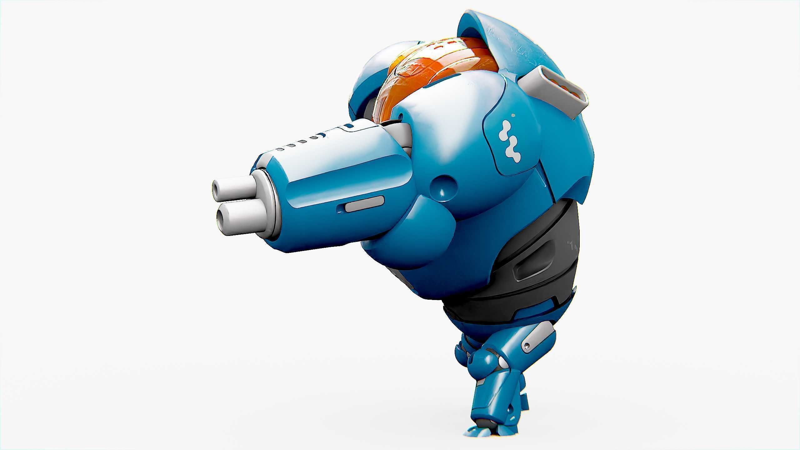 BATTLE DROID SLAME Rigged for Unreal Engine - Unity - MIXAMO  3D model_9