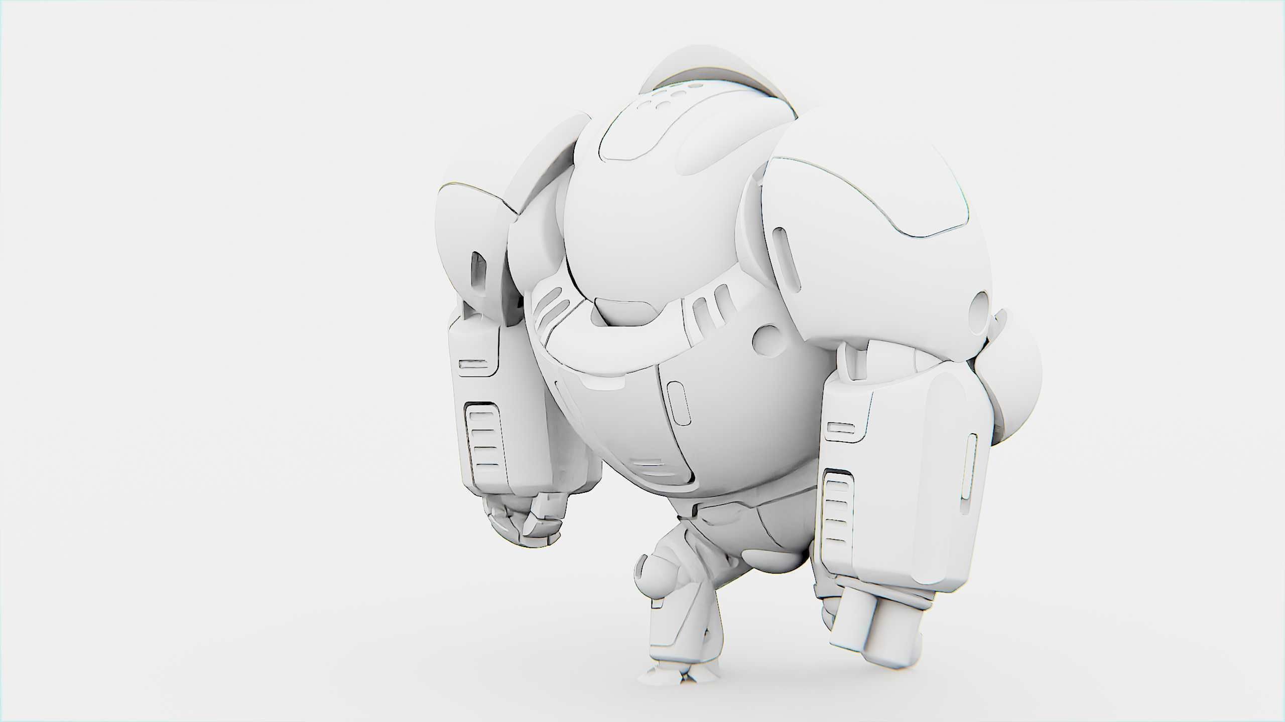 BATTLE DROID SLAME Rigged for Unreal Engine - Unity - MIXAMO  3D model_33