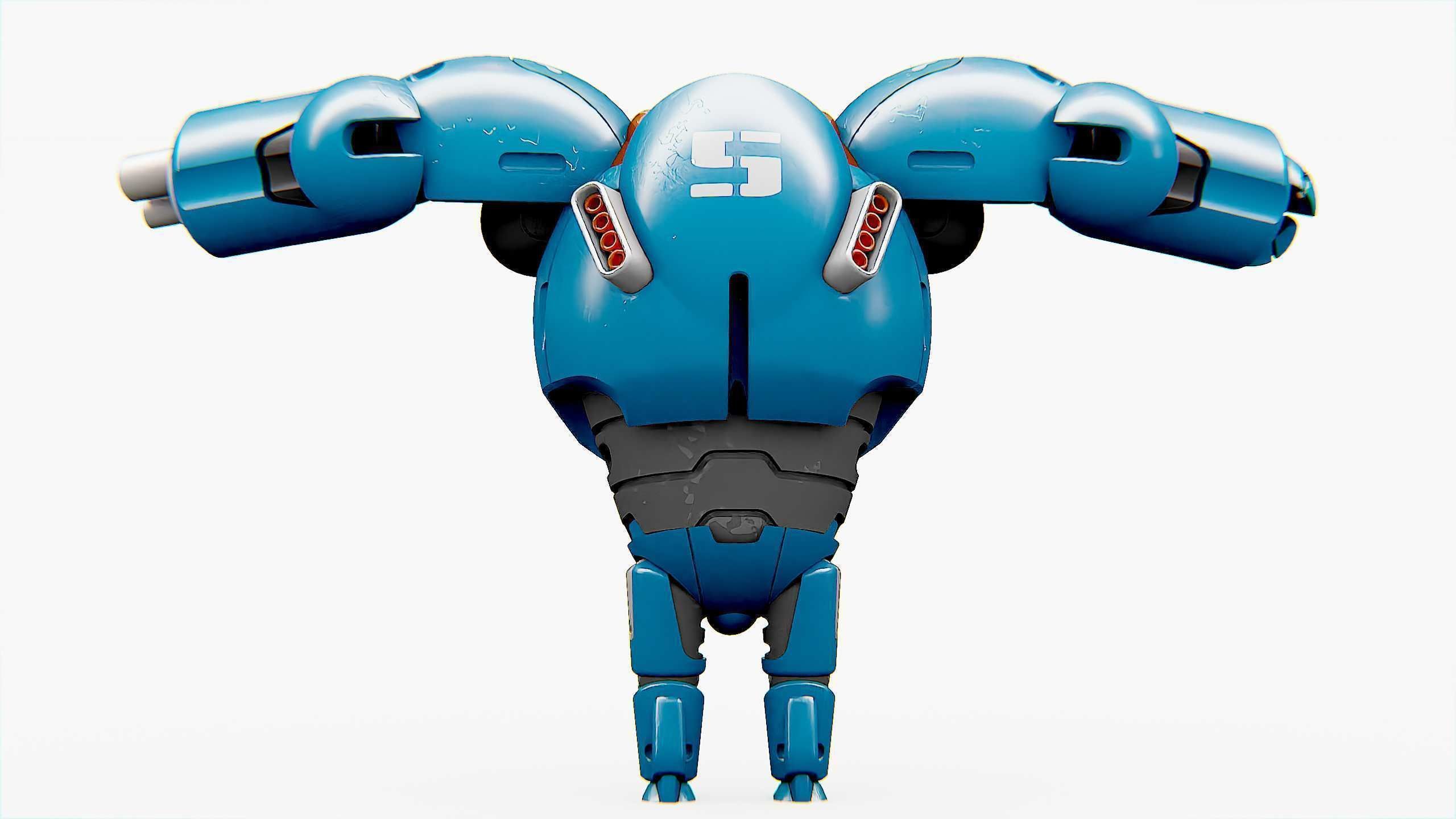 BATTLE DROID SLAME Rigged for Unreal Engine - Unity - MIXAMO  3D model_25