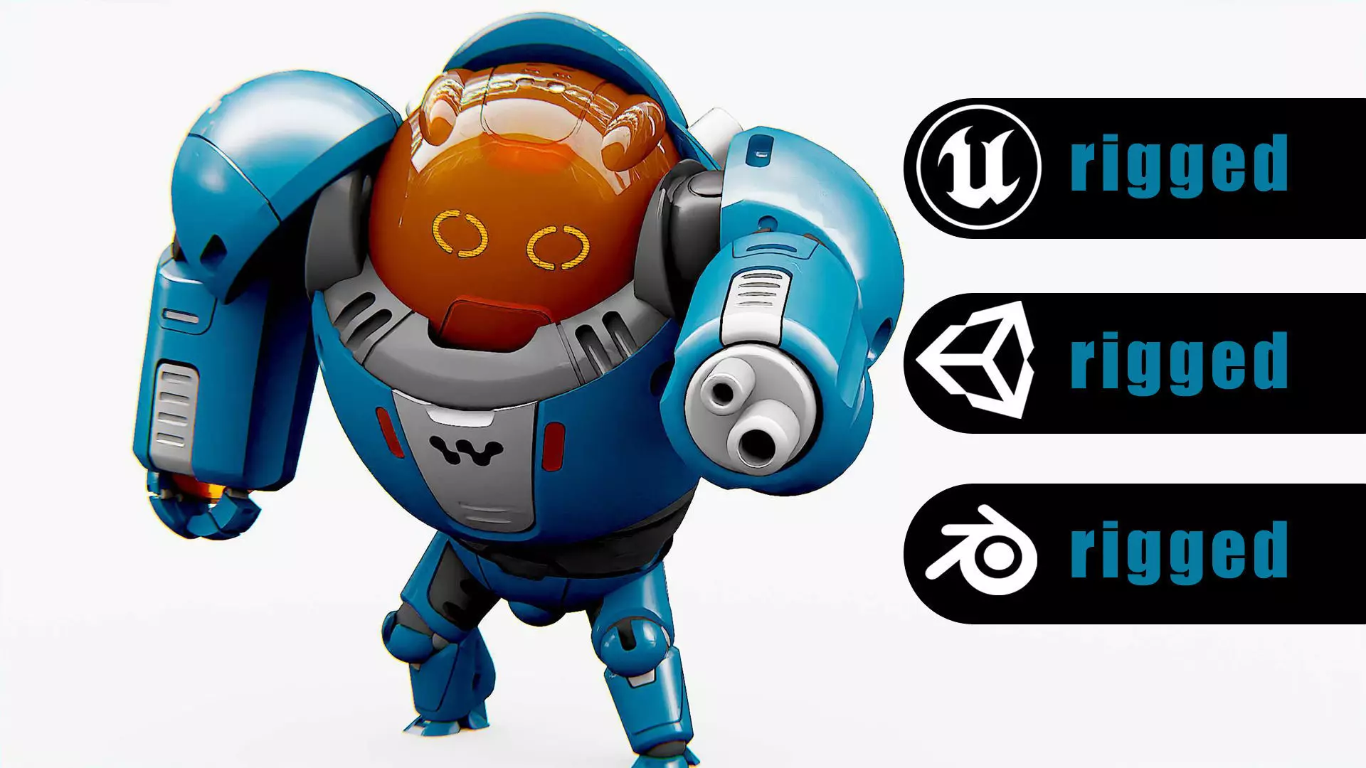 BATTLE DROID SLAME Rigged for Unreal Engine - Unity - MIXAMO  3D model_0