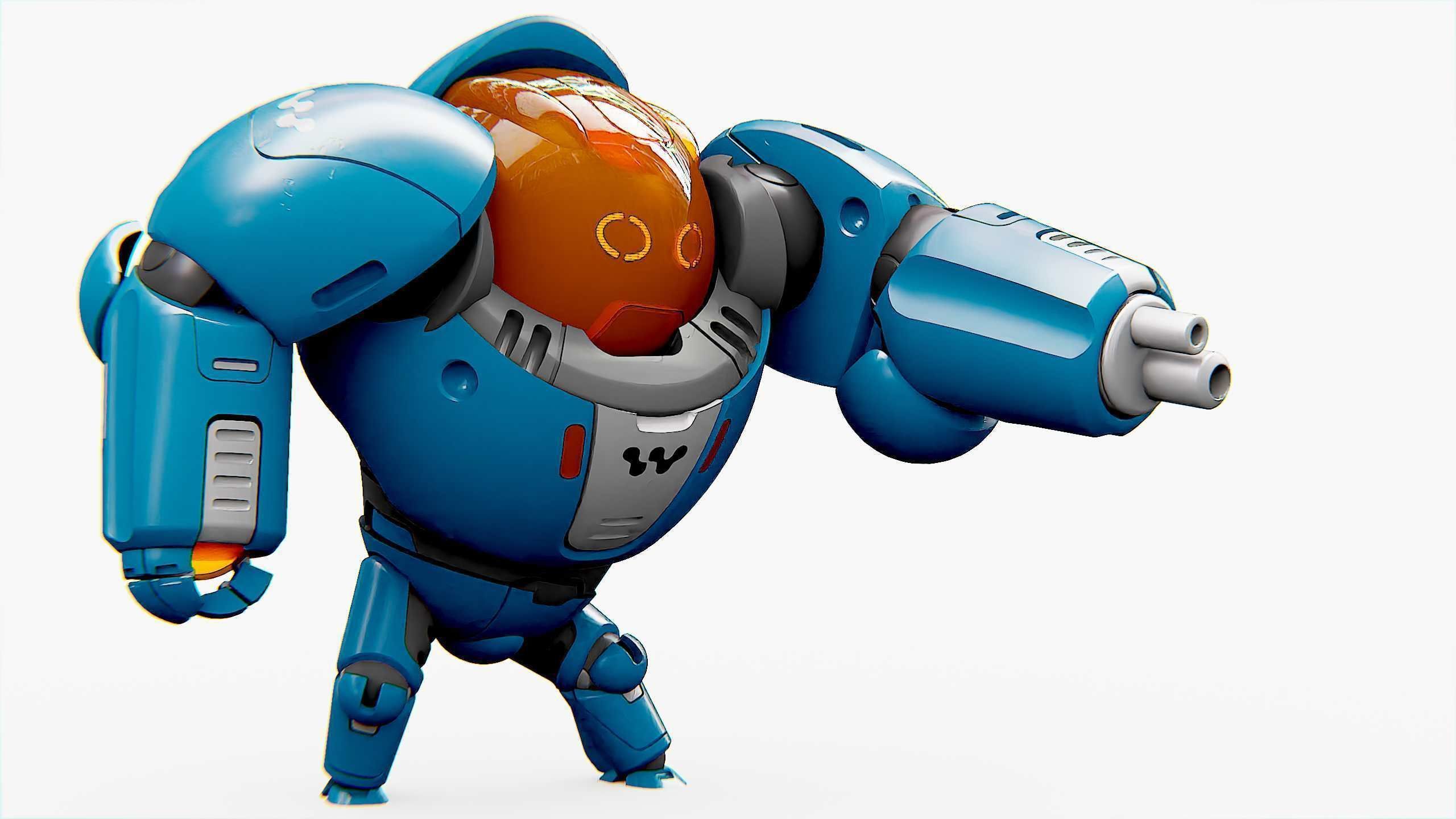 BATTLE DROID SLAME Rigged for Unreal Engine - Unity - MIXAMO  3D model_18