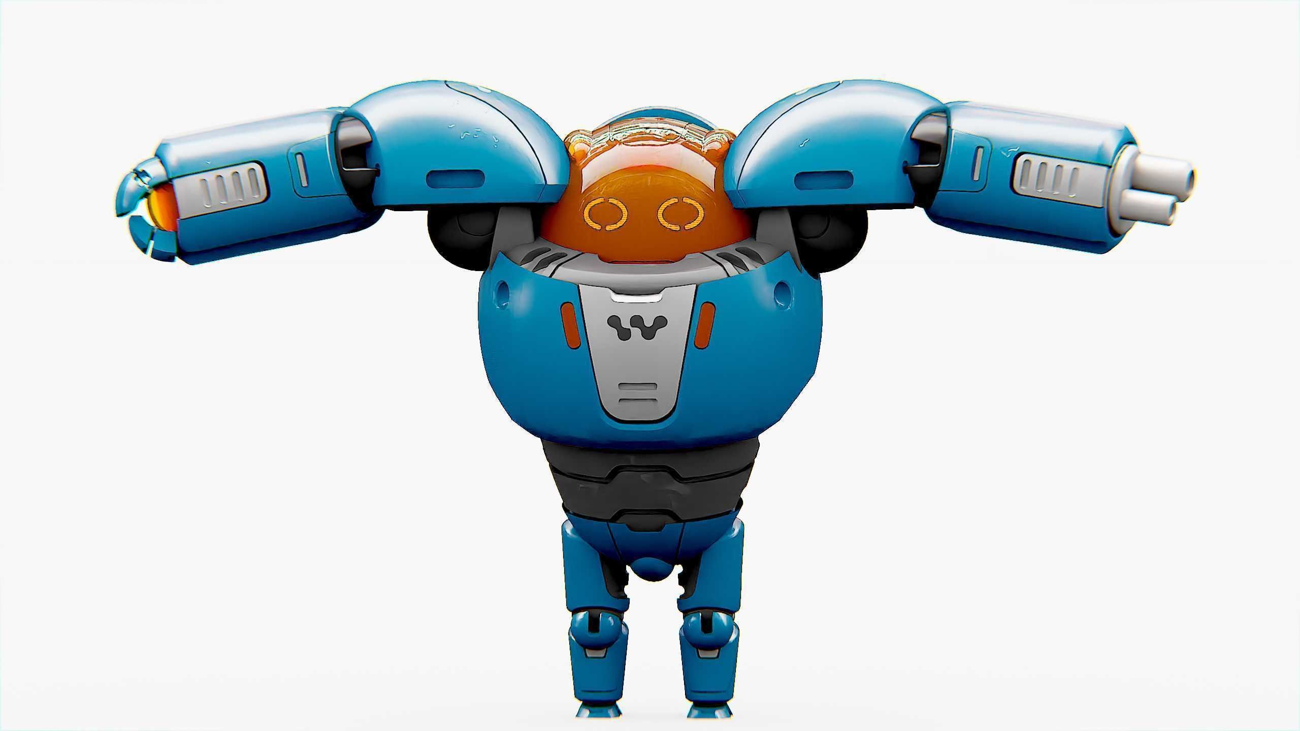 BATTLE DROID SLAME Rigged for Unreal Engine - Unity - MIXAMO  3D model_24