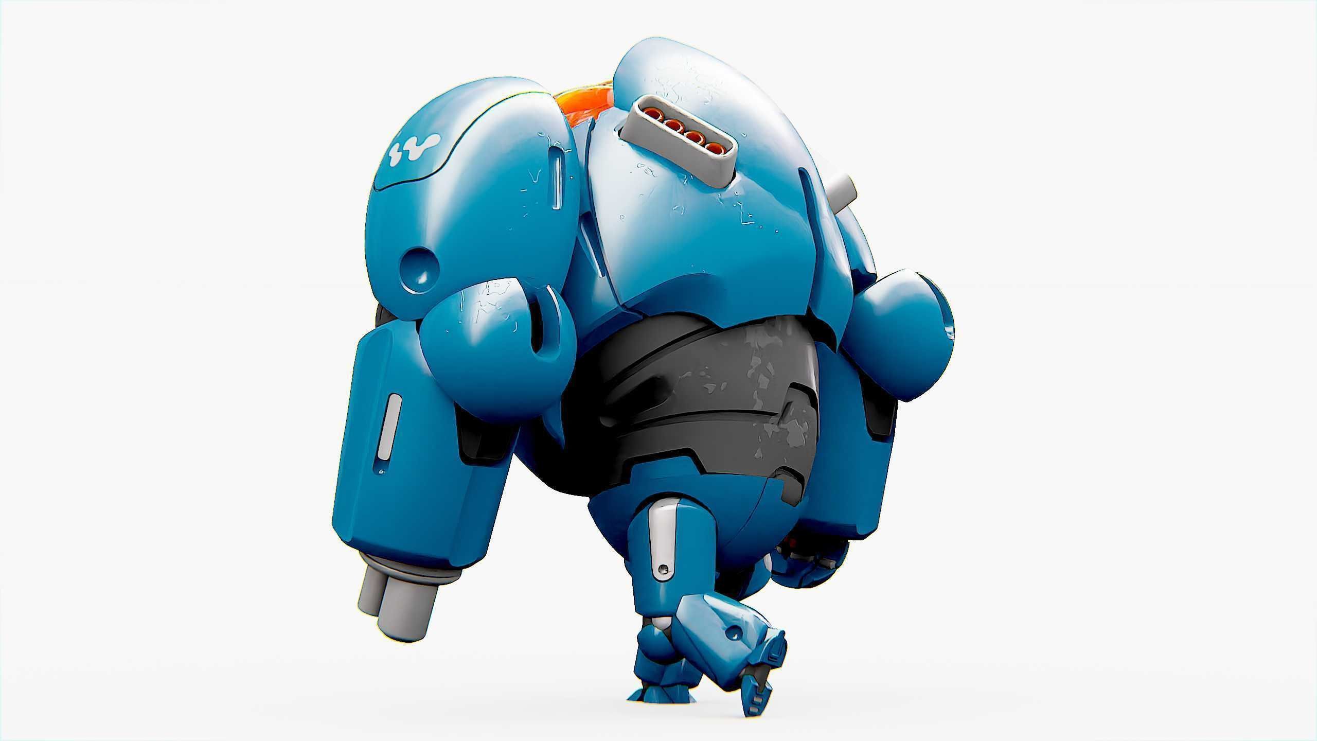 BATTLE DROID SLAME Rigged for Unreal Engine - Unity - MIXAMO  3D model_28