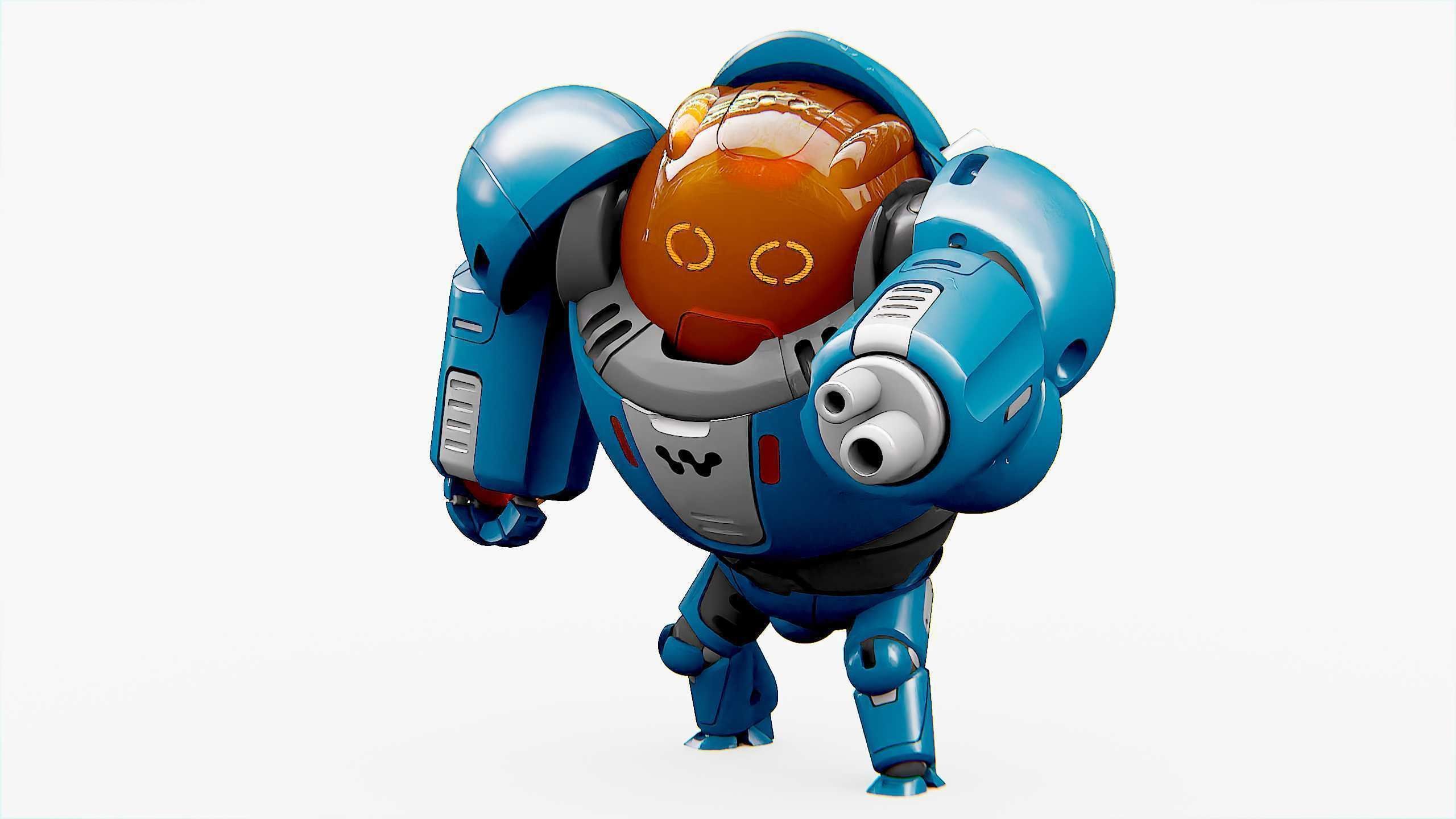 BATTLE DROID SLAME Rigged for Unreal Engine - Unity - MIXAMO  3D model_6