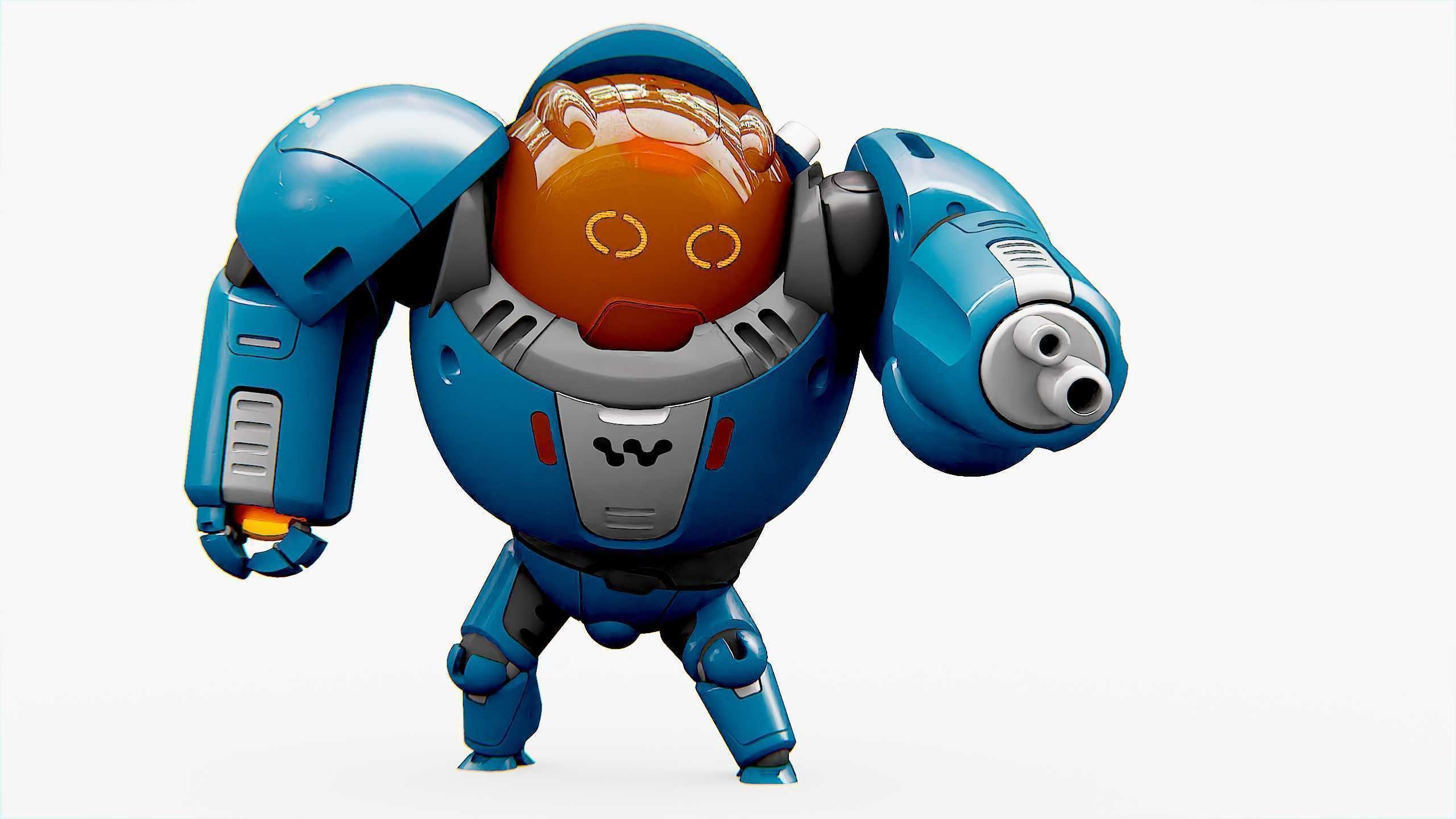 BATTLE DROID SLAME Rigged for Unreal Engine - Unity - MIXAMO  3D model_3