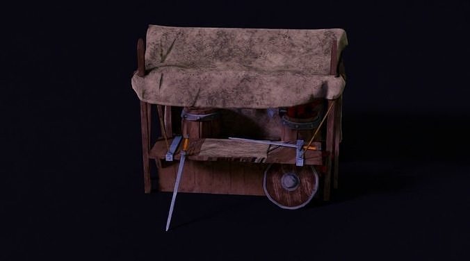 Medieval Props Free low-poly 3D model