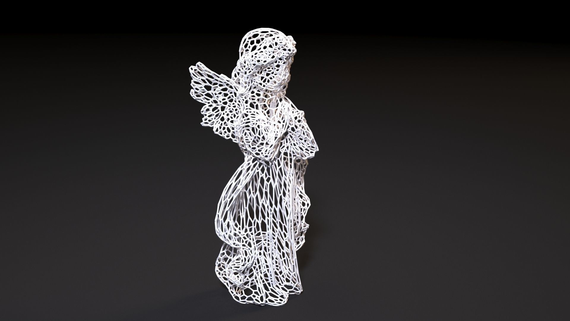 Angel figurine 3D print model_12