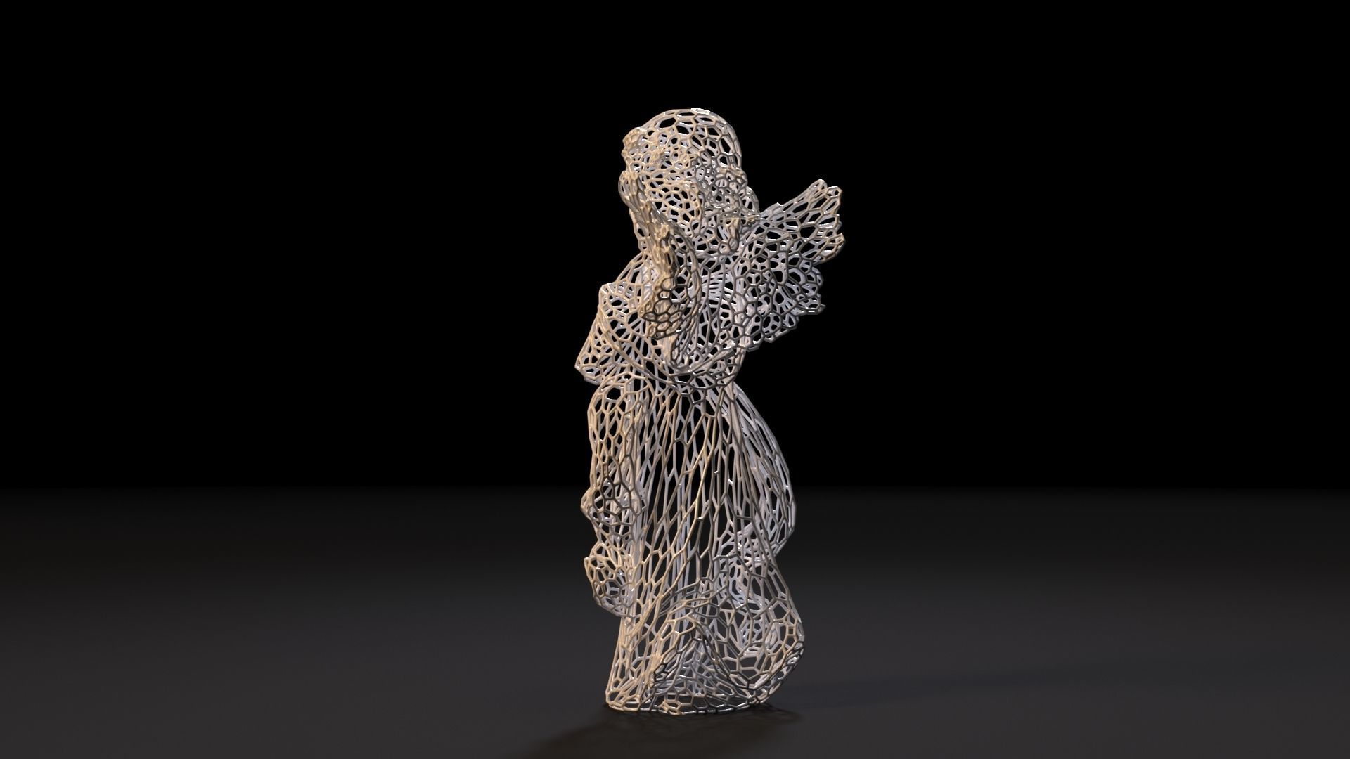 Angel figurine 3D print model_4