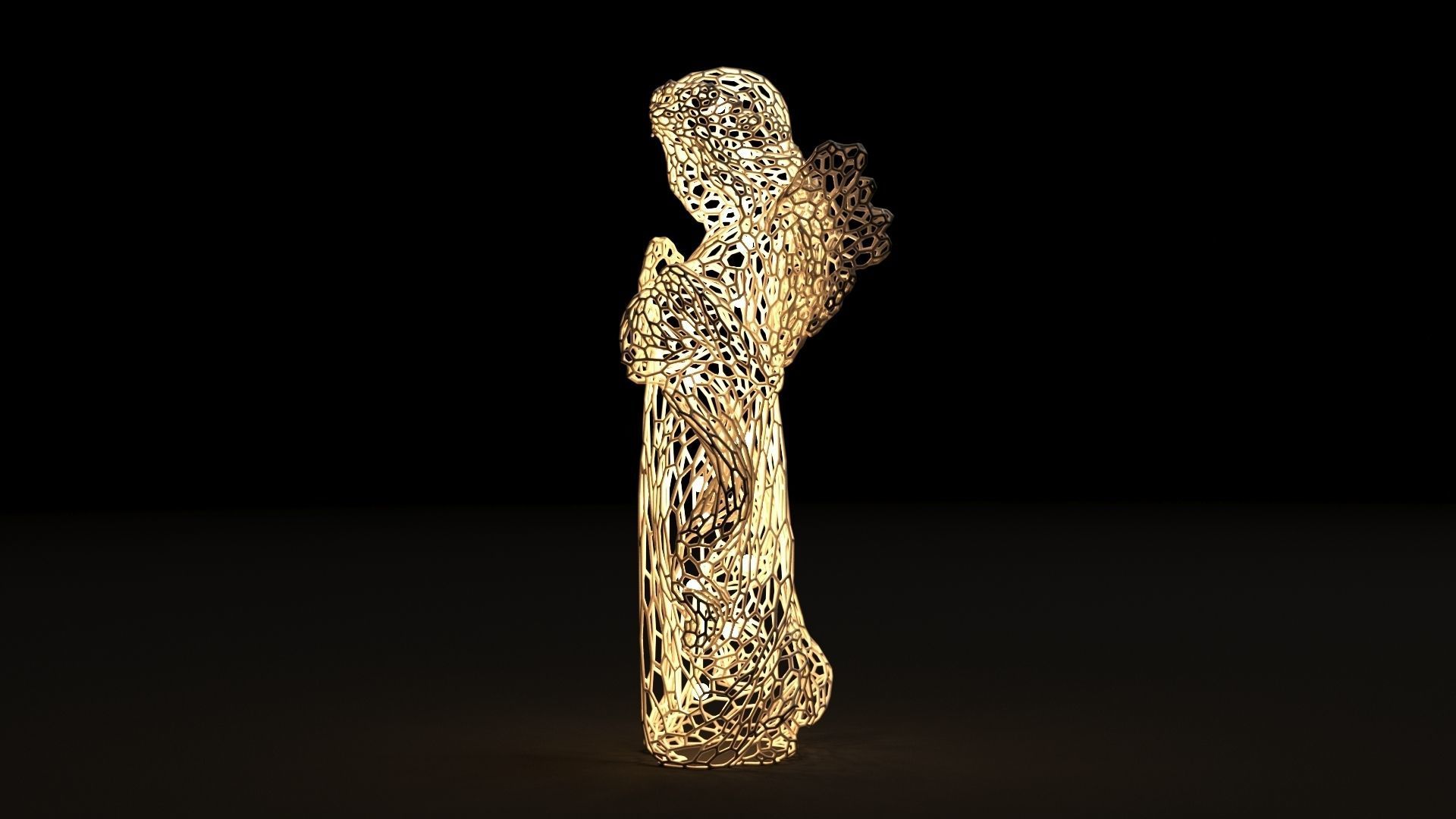 Angel figurine 3D print model_5