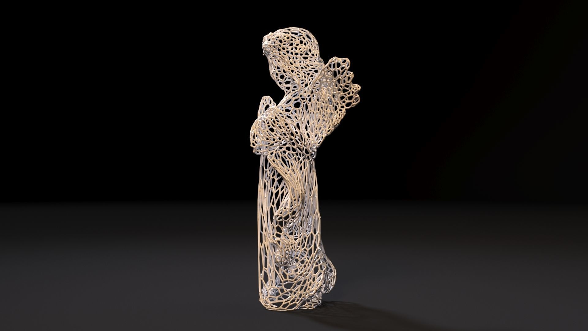 Angel figurine 3D print model_2