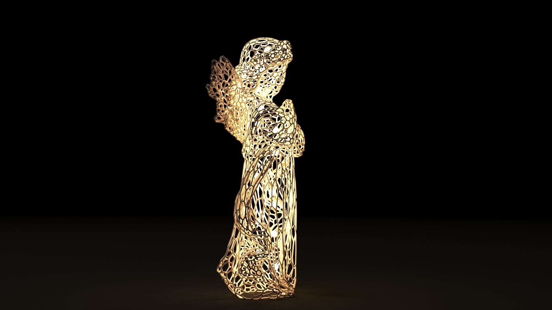 Angel figurine 3D print model_11