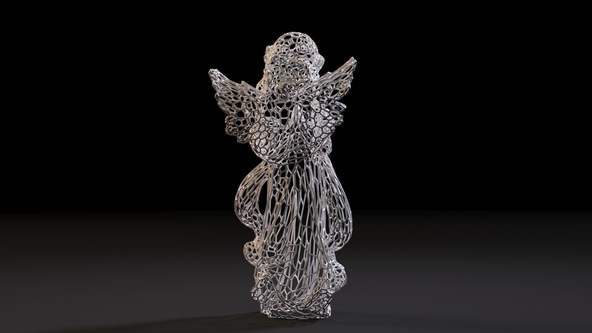 Angel figurine 3D print model_6