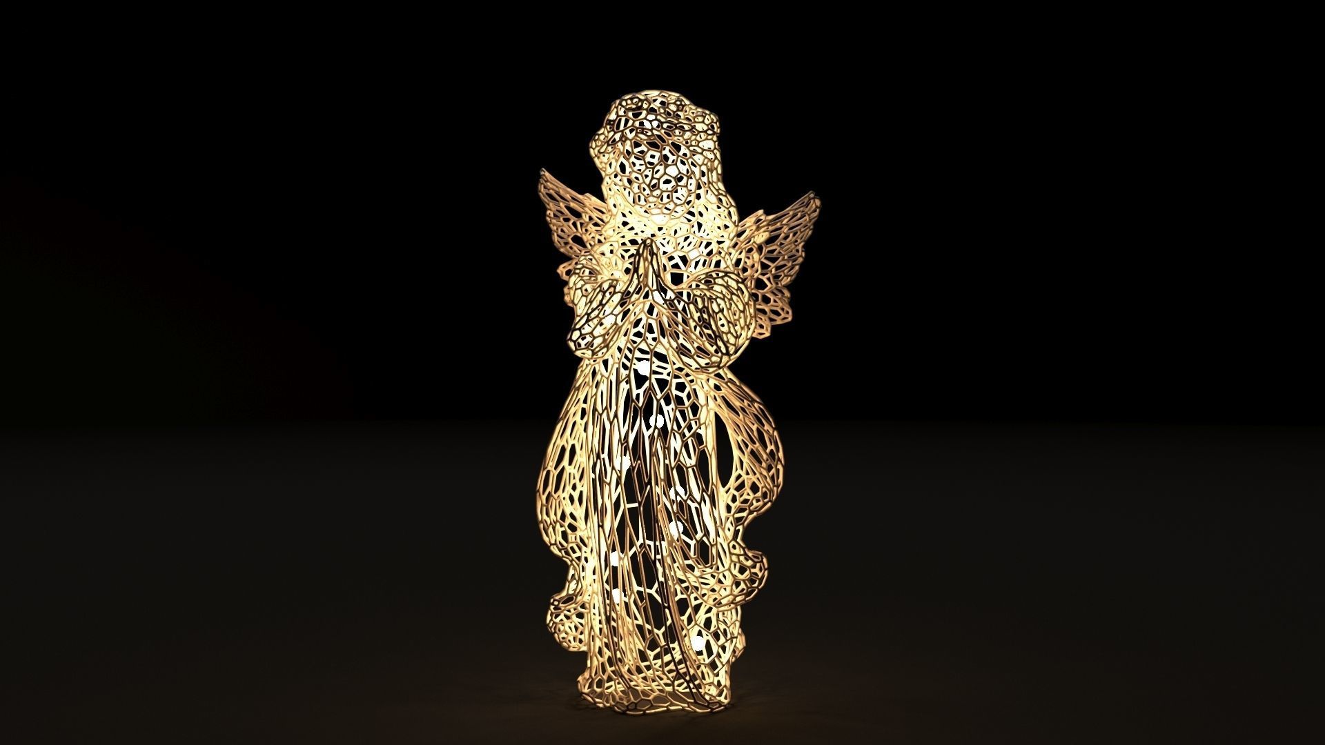Angel figurine 3D print model_15