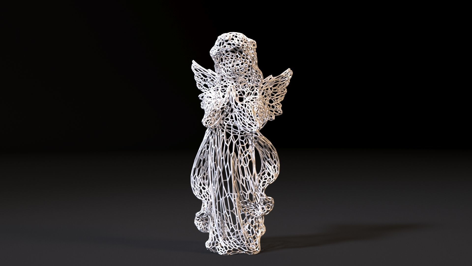 Angel figurine 3D print model_14