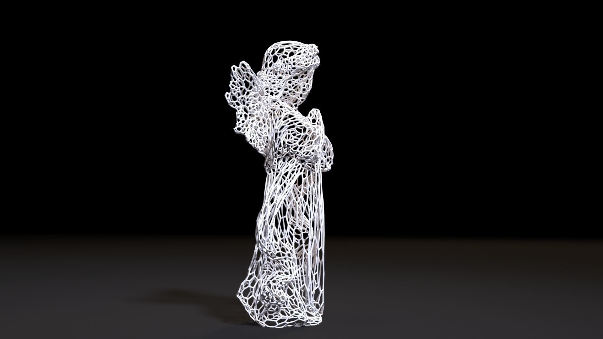 Angel figurine 3D print model_10