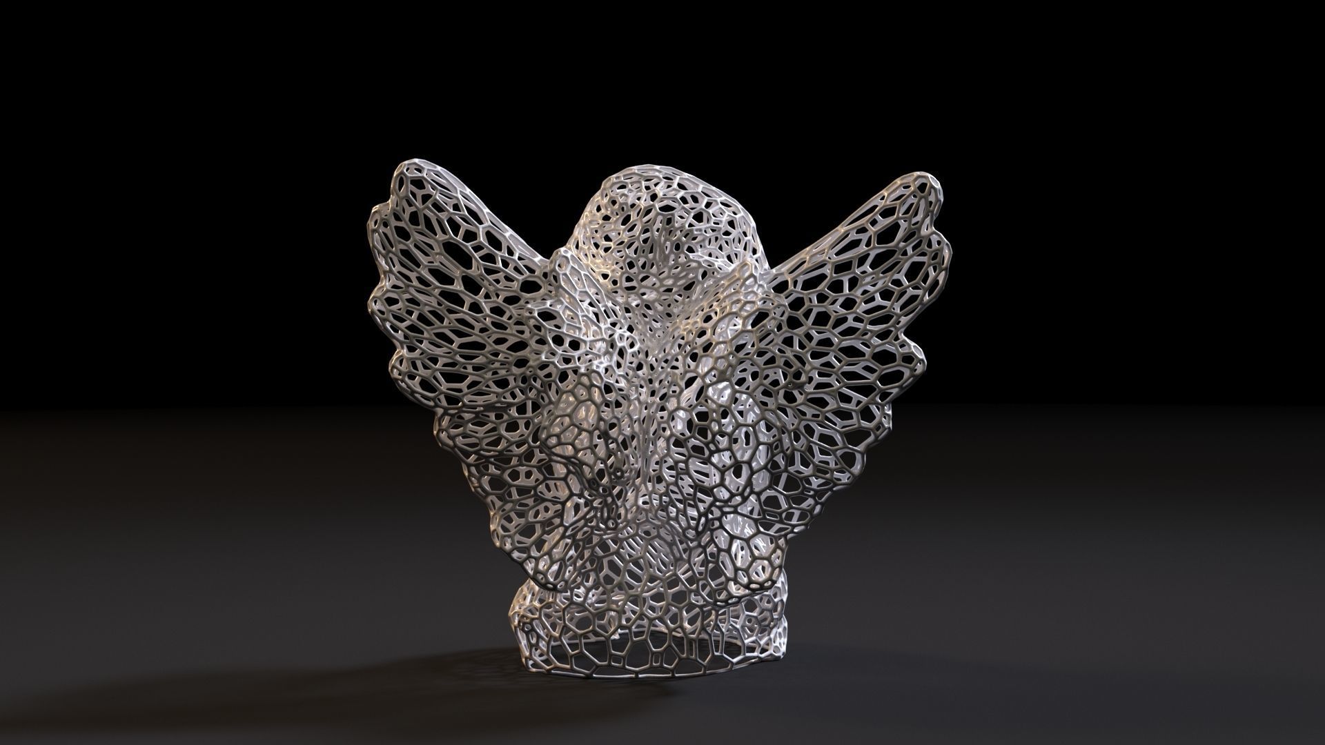 Angel statue 3D print model_4