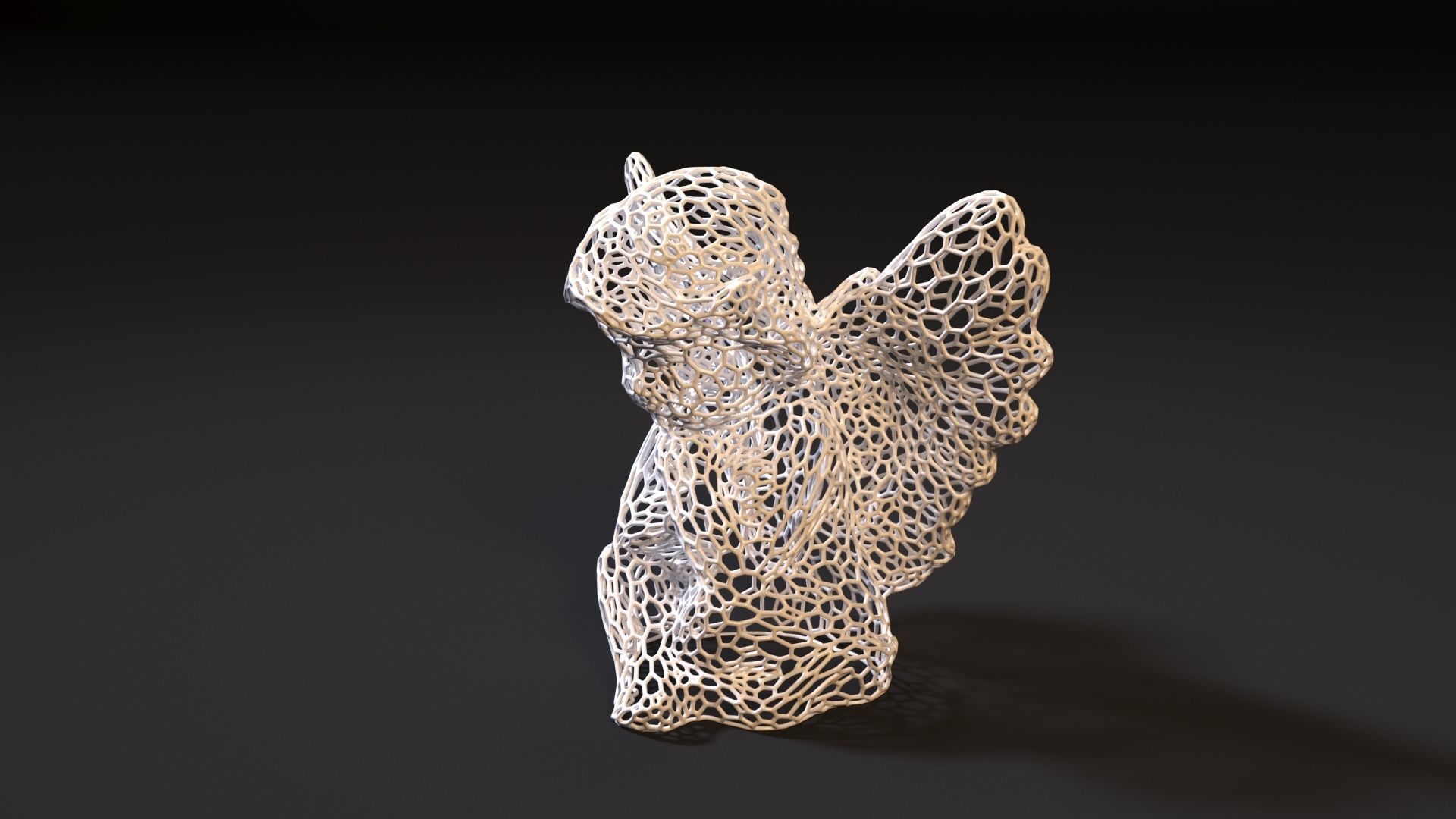 Angel statue 3D print model_1