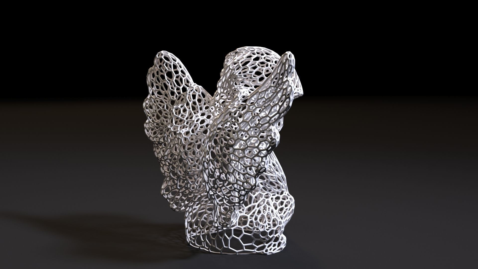 Angel statue 3D print model_5