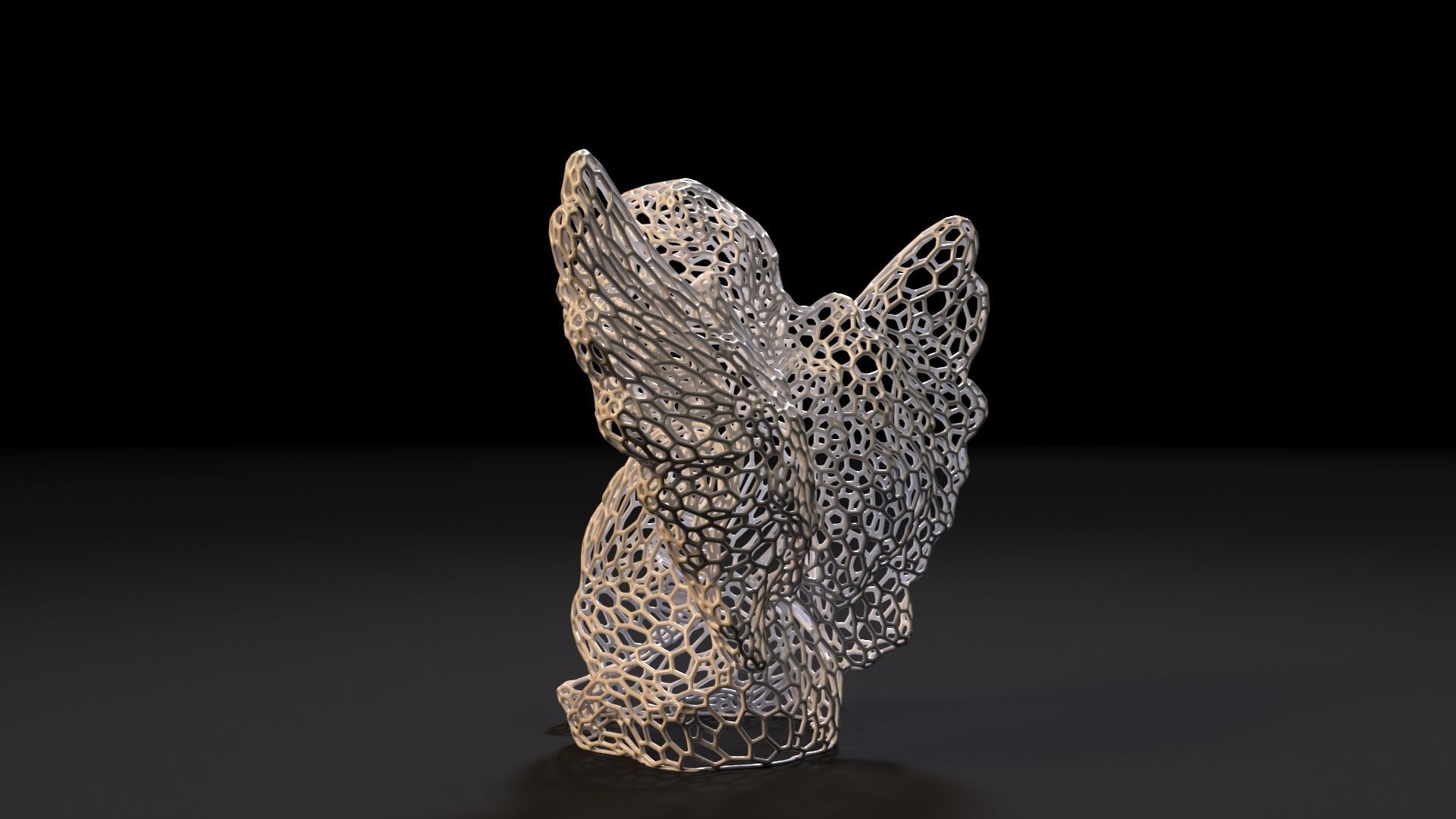 Angel statue 3D print model_3