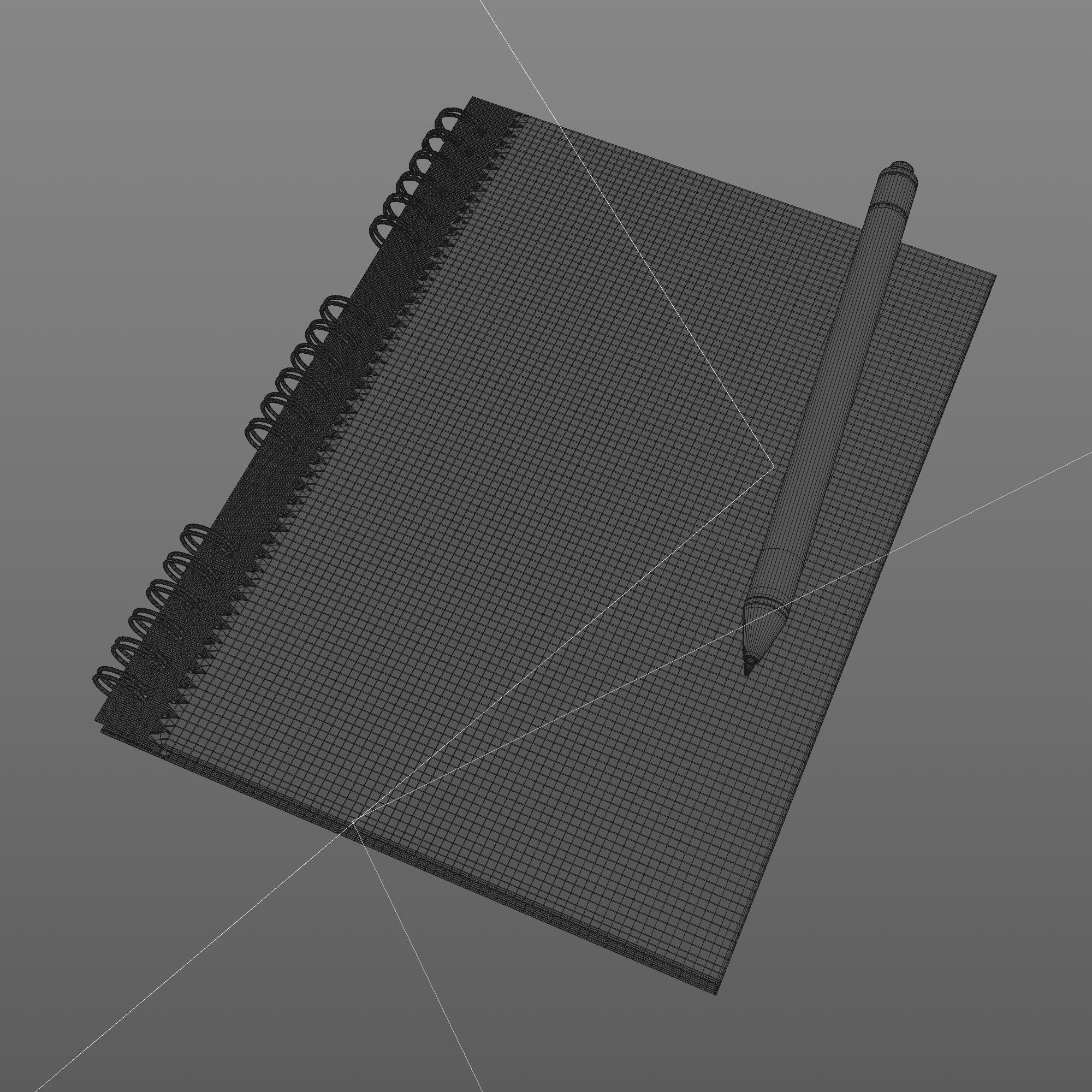 Notepad with Pen 3D model | CGTrader