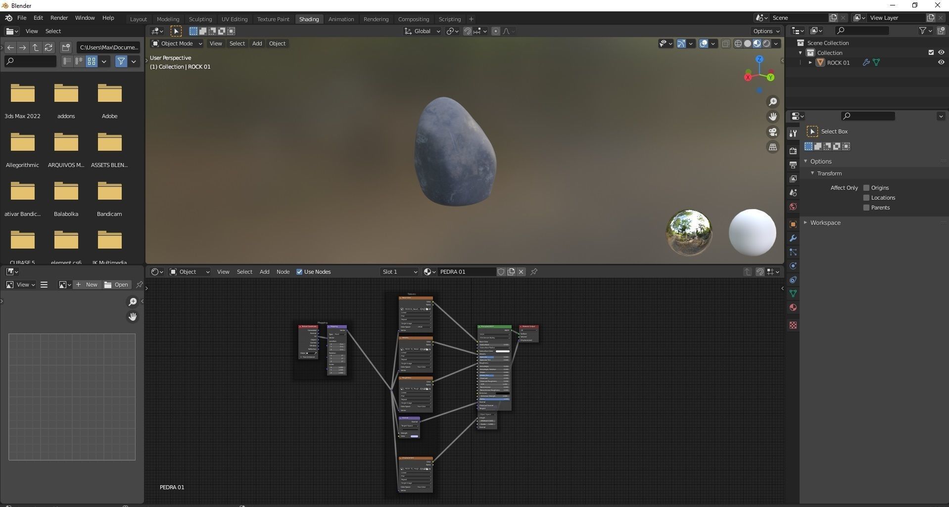 Cartoon Rock Low-poly 3D model_4