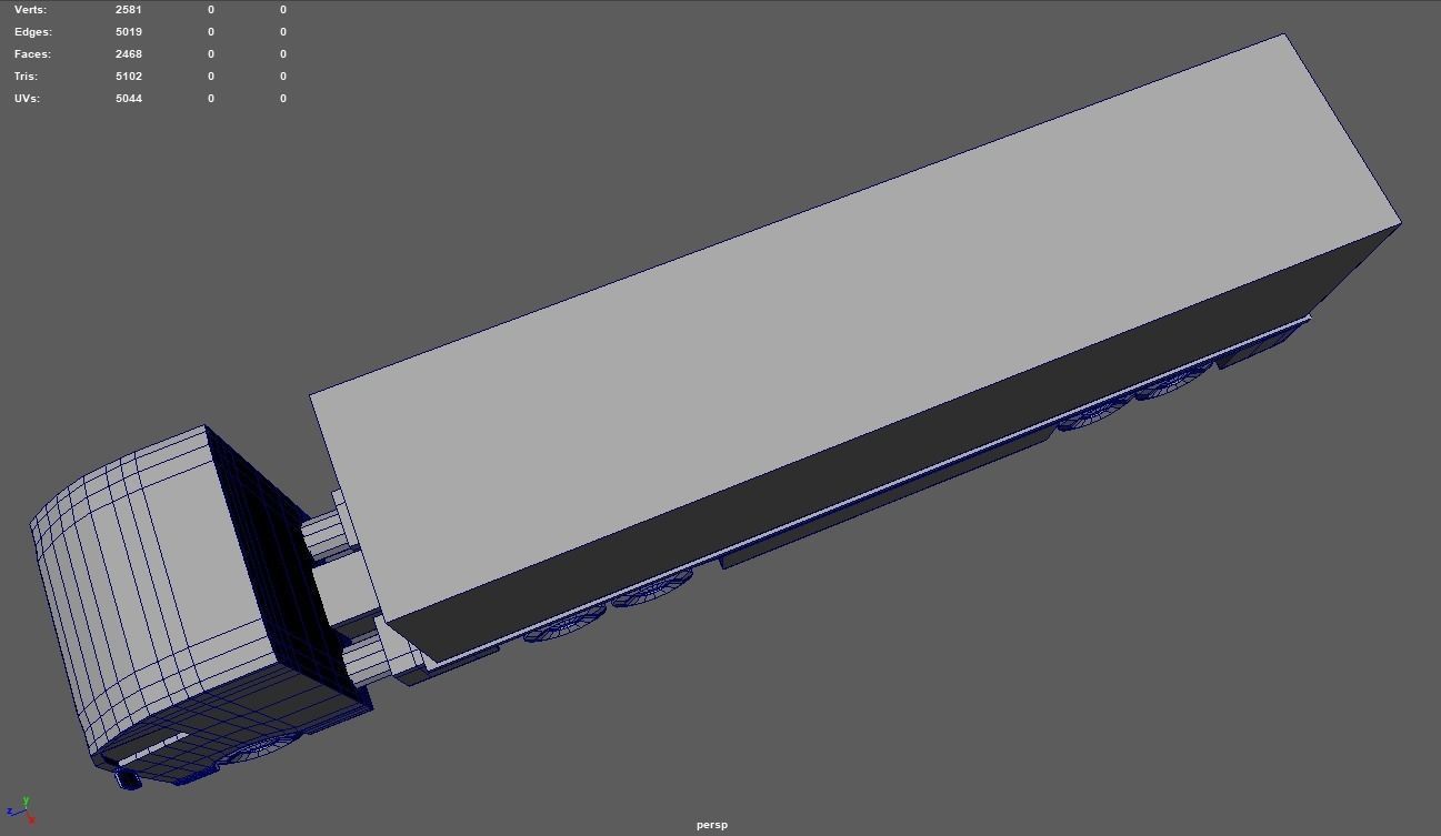 Low Poly Truck 02 Low-poly 3D model_9