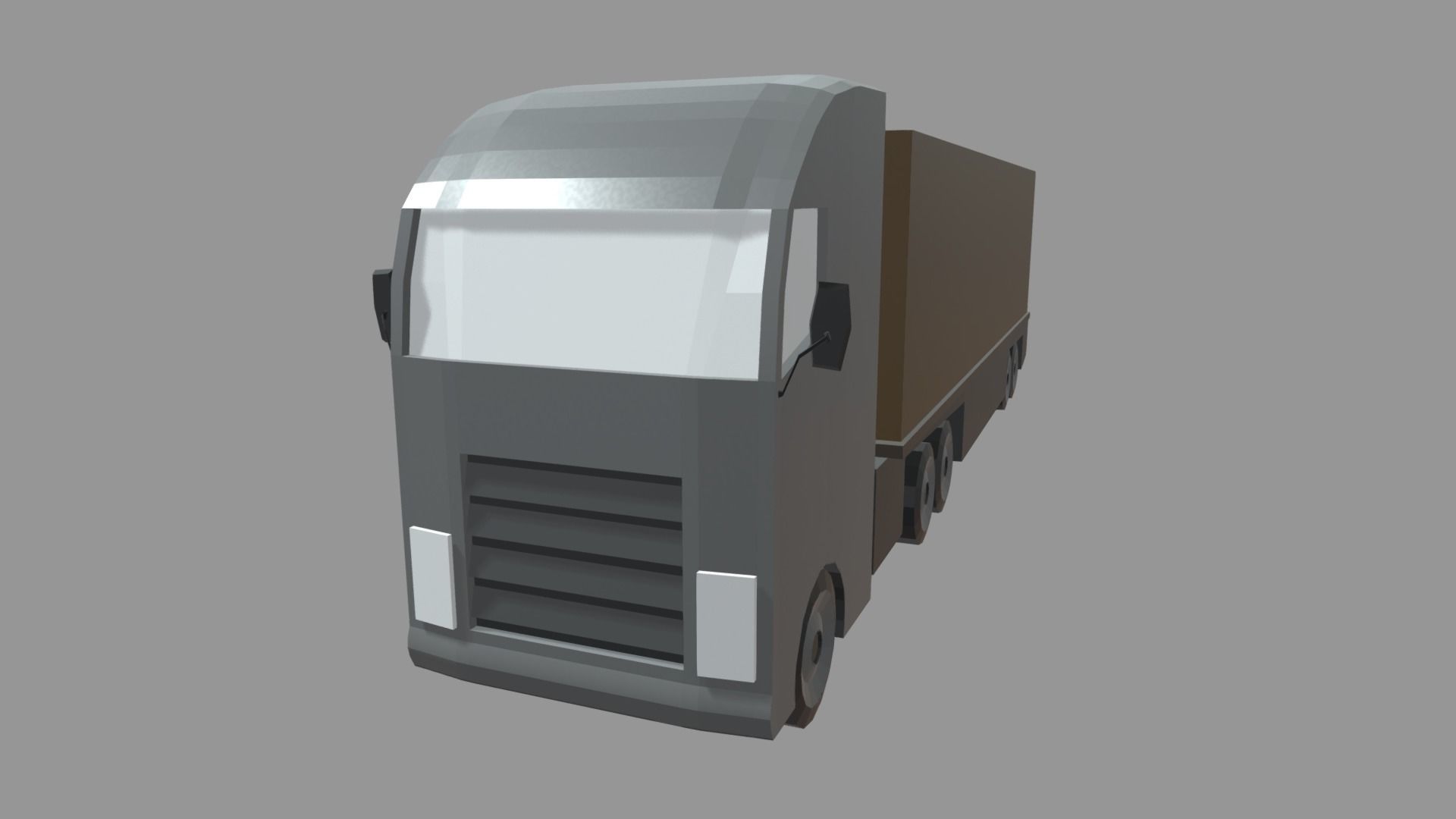Low Poly Truck 02 Low-poly 3D model_3