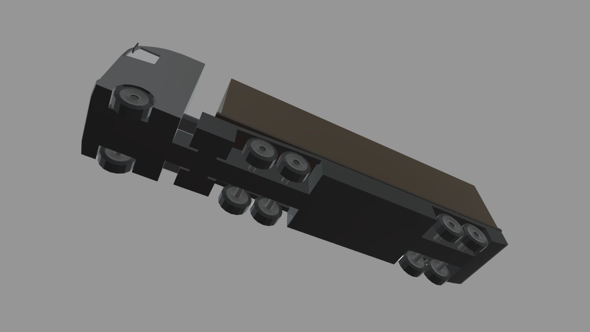 Low Poly Truck 02 Low-poly 3D model_2