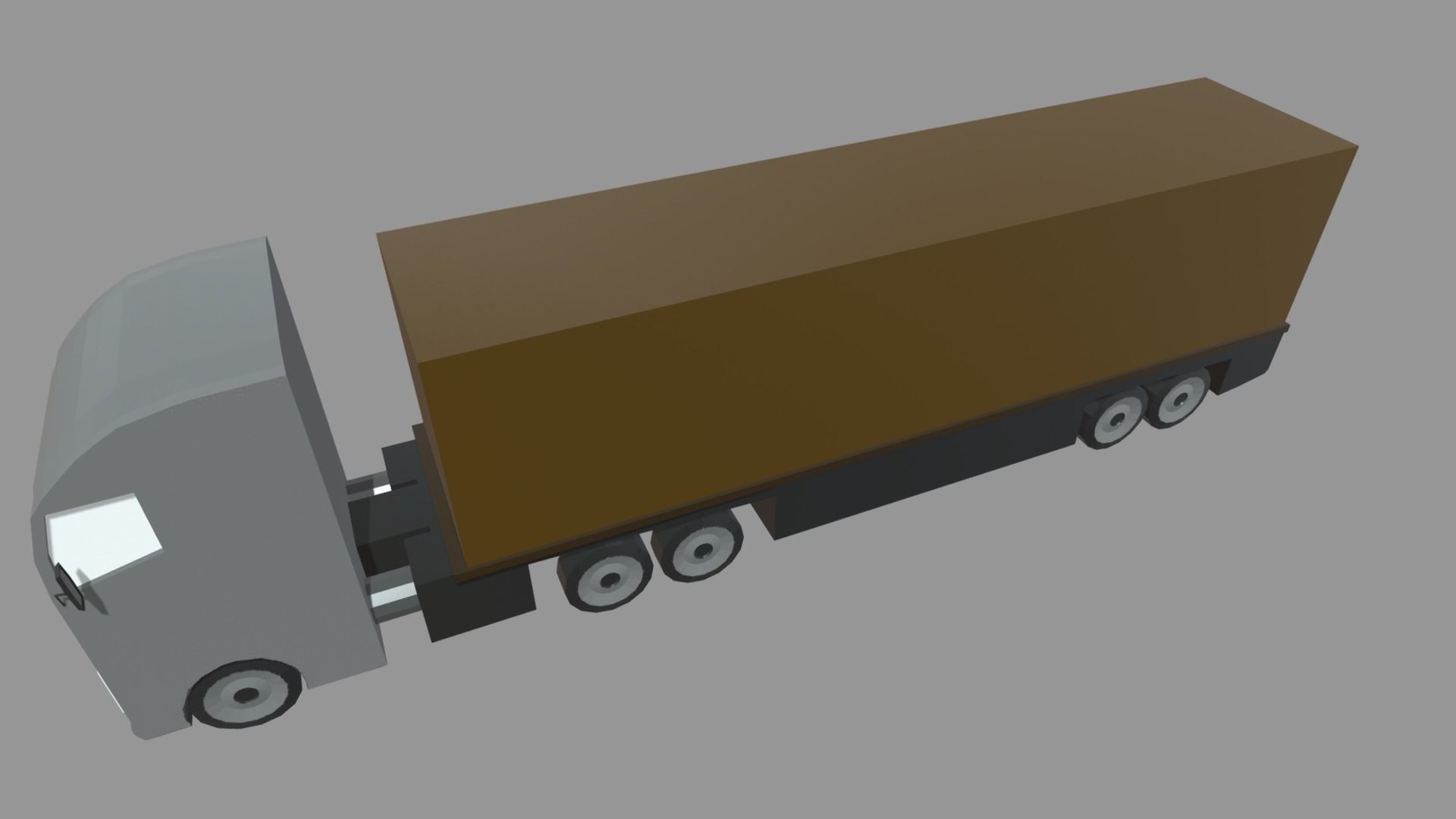 Low Poly Truck 02 Low-poly 3D model_4