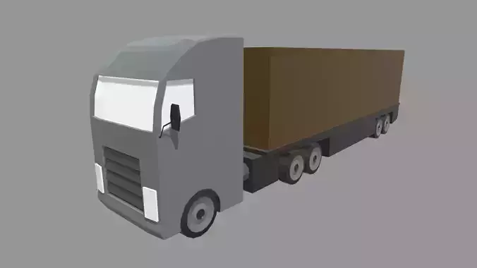 Low Poly Truck 02 Low-poly 3D model