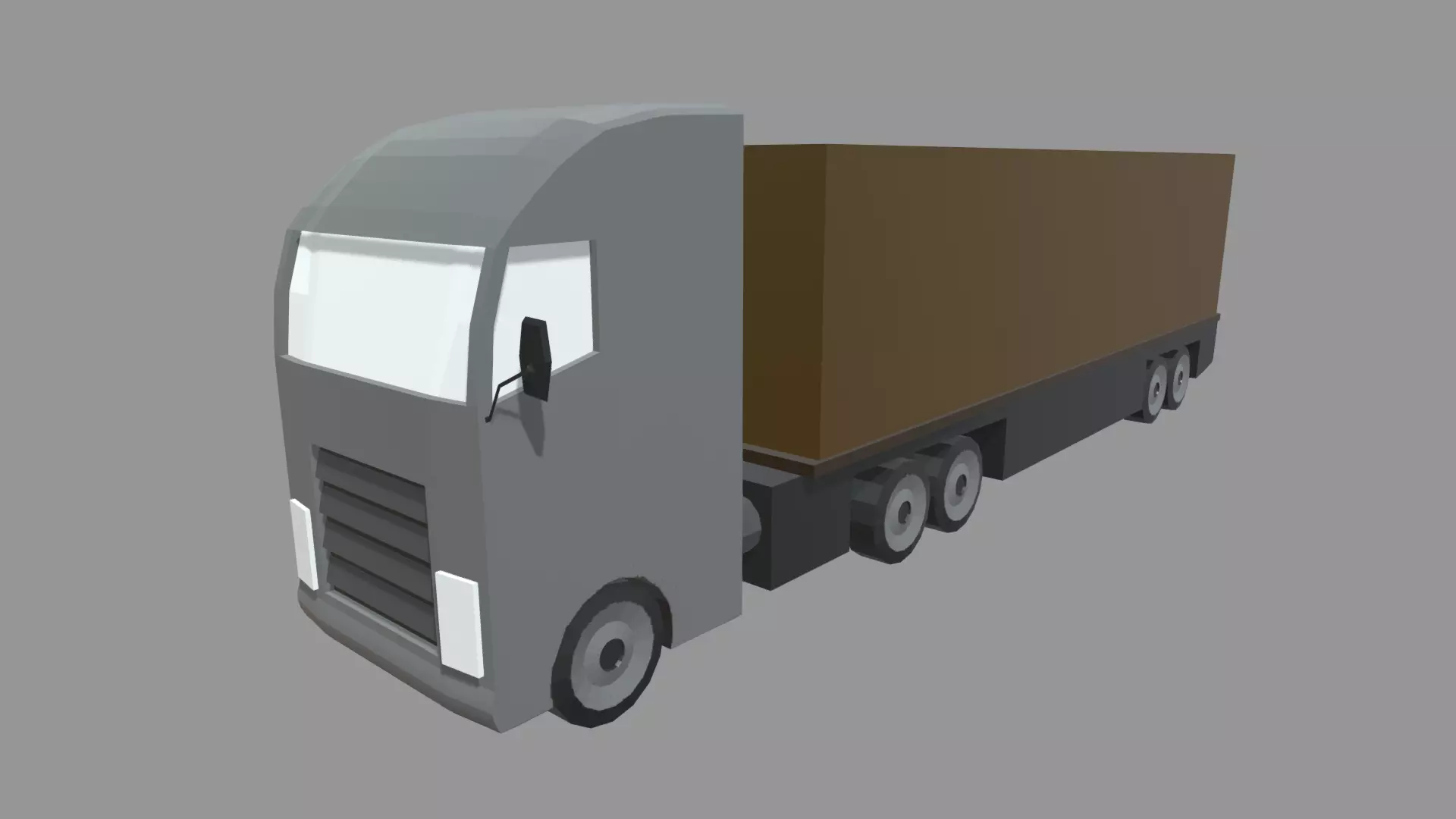 Low Poly Truck 02 Low-poly 3D model_0