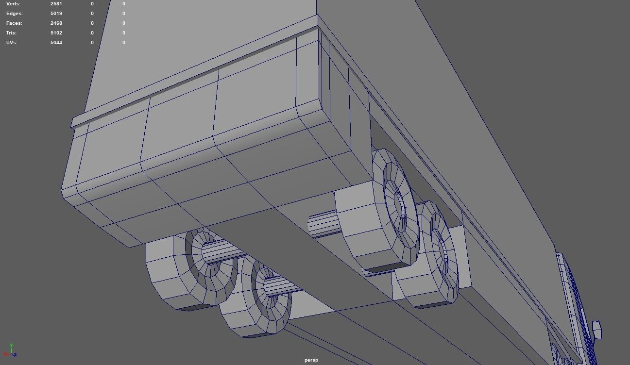 Low Poly Truck 02 Low-poly 3D model_11