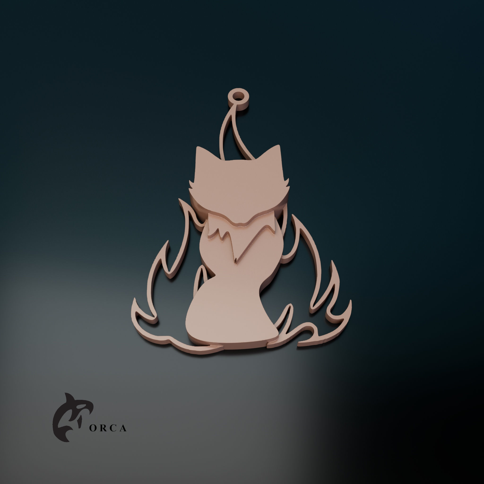 Fox KeyChain 3D model_1