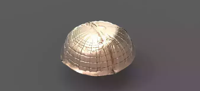 Baroque Shell dome sculpture low poly