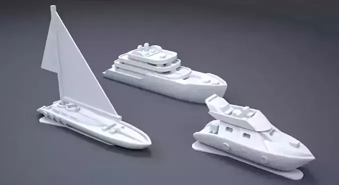 ARCHITECTURAL MODEL YACHT AND BOAT