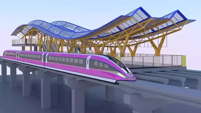 Maglev station 2024 II 3D model